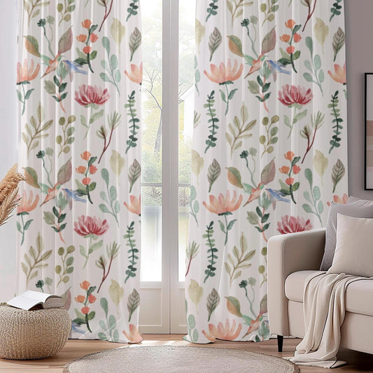 Bedroom Curtain Bohemian Home Decor Apartment Boho Curtain Fabric Blackout Curtain Window Treatment Cottage Core Curtain Drapes Hanging