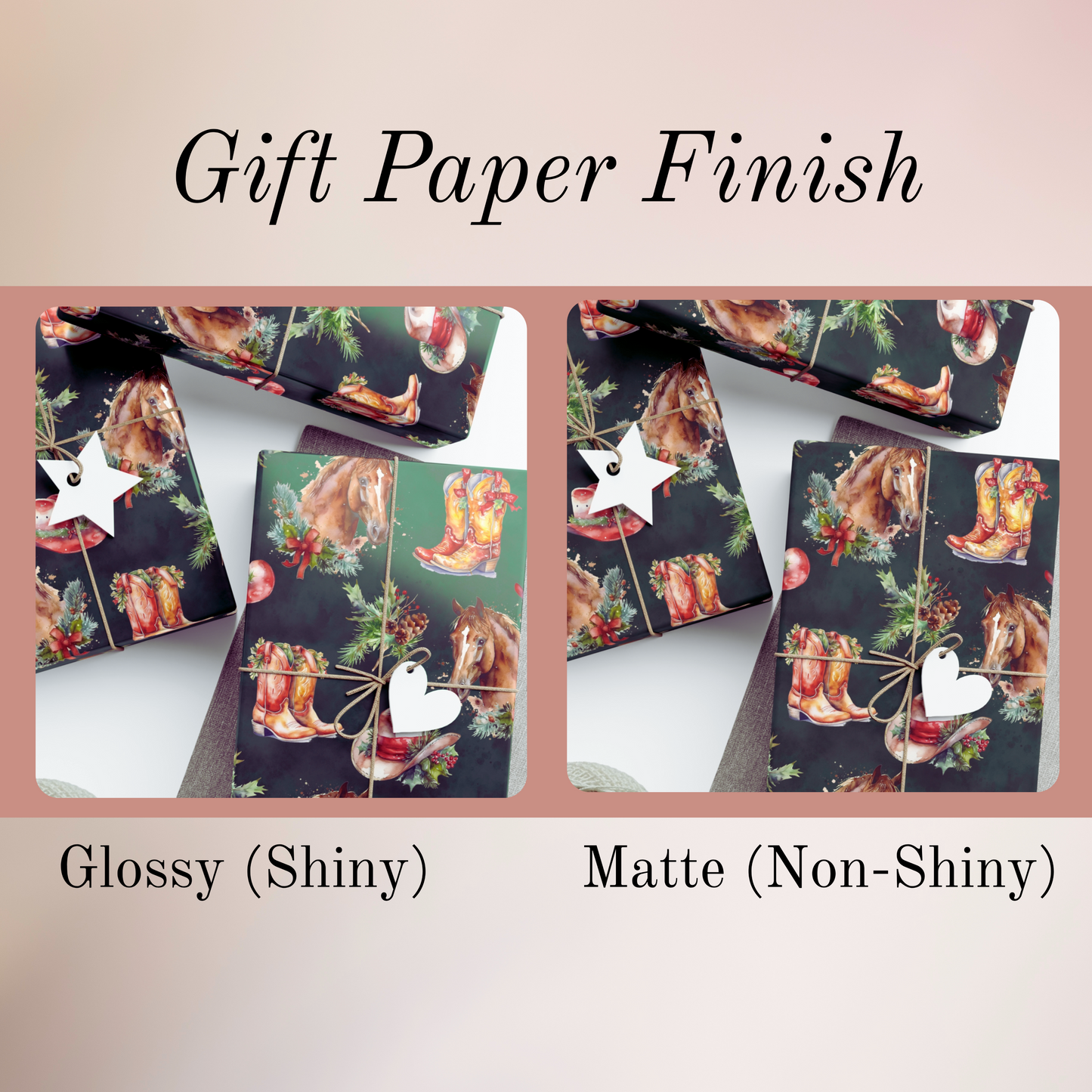 Western Christmas Gift Wrap