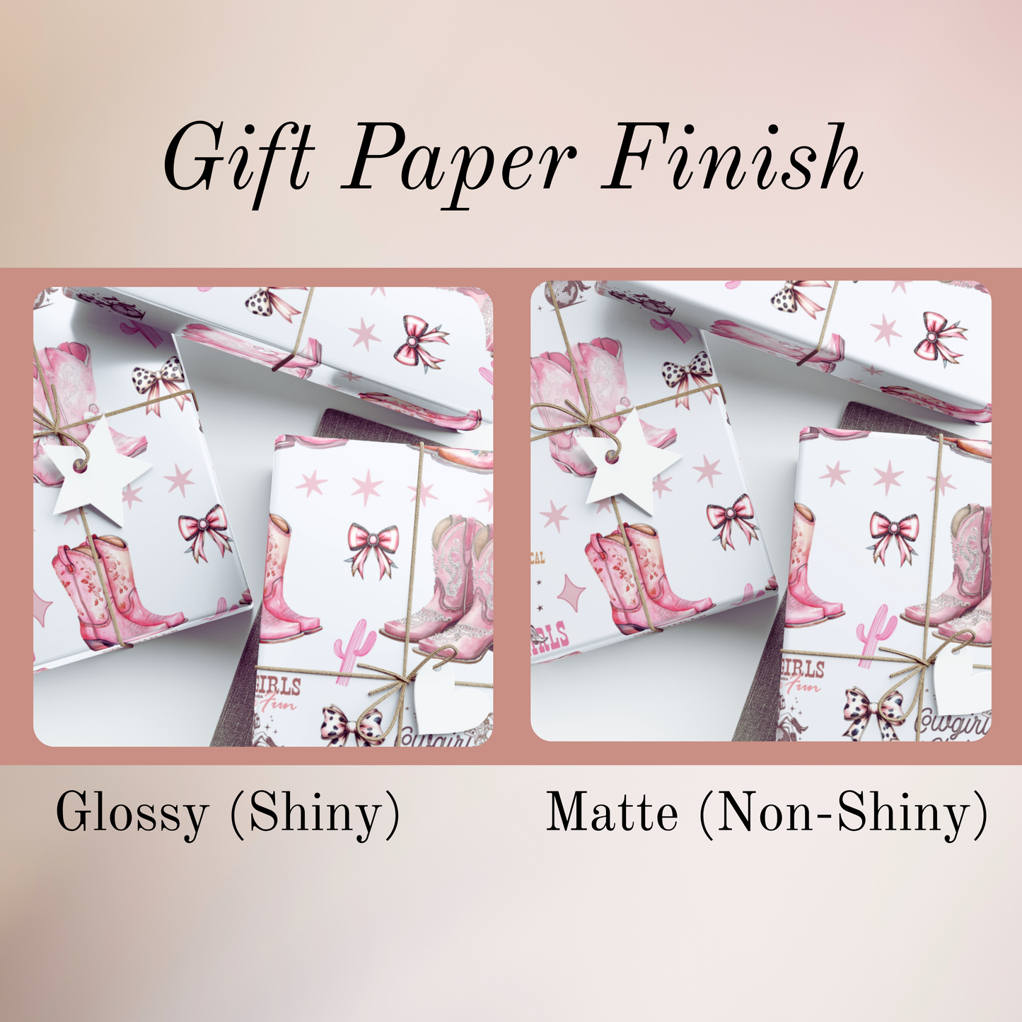 Cowgirl Aesthetic Gift Wrap Paper