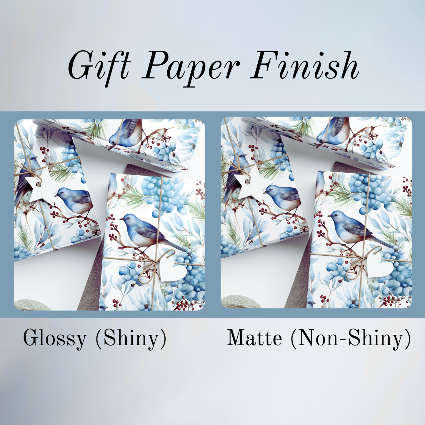 Blueberry Christmas Gift Wrap