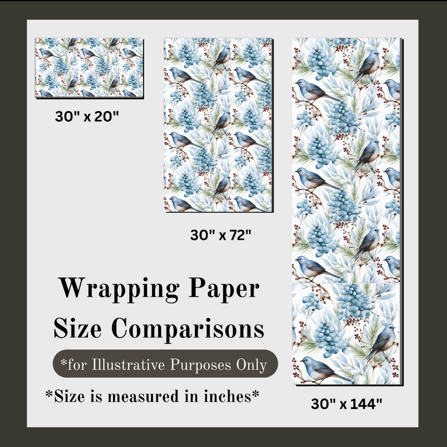 Blueberry Christmas Gift Wrap