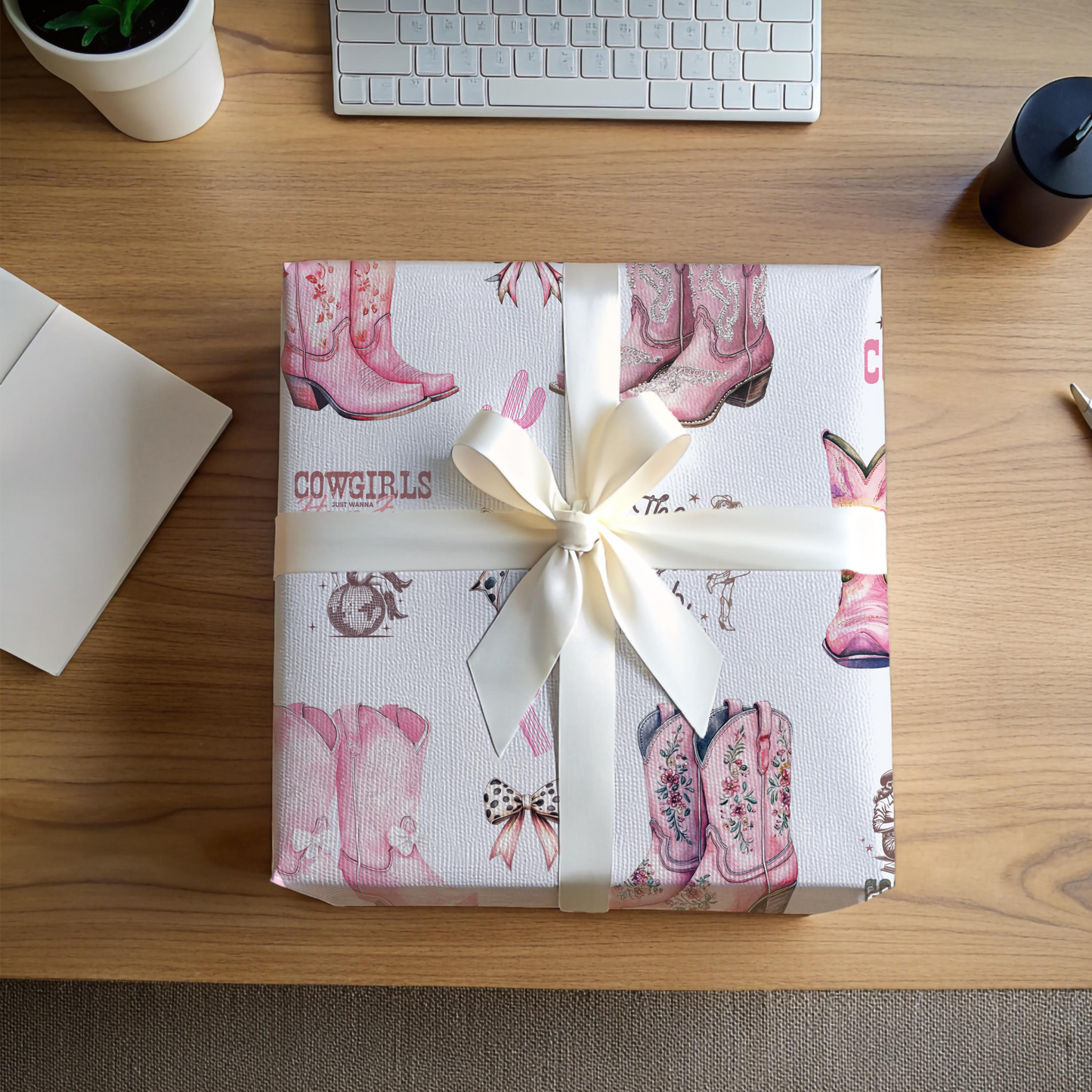 Cowgirl Aesthetic Gift Wrap Paper