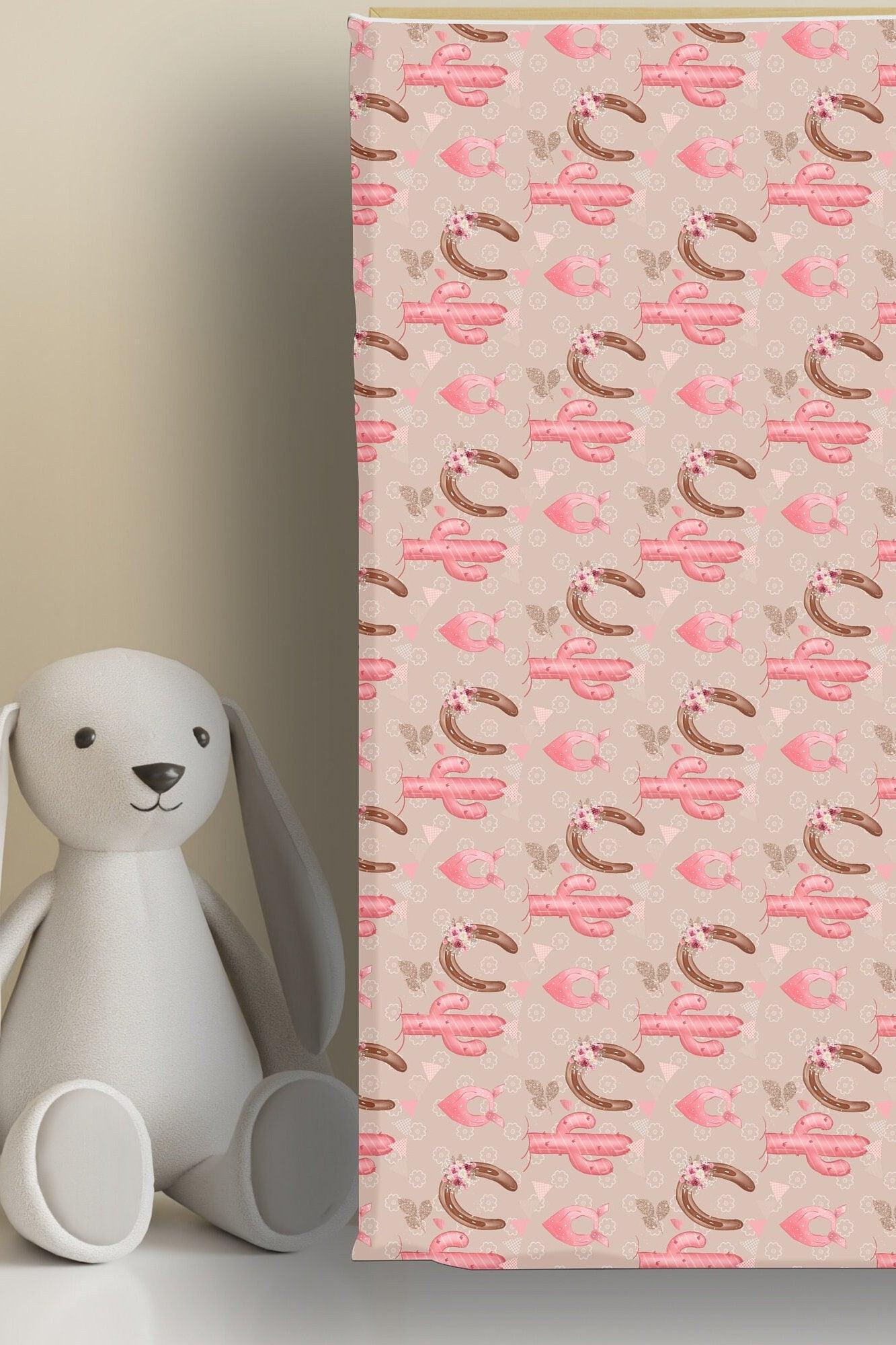 Western Wrapping Paper Pink Cowgirl Gift Wrap Cactus Cowgirl Pink Paper Horseshoe Pink Gift Paper Christmas Cowgirl Paper Western Birthday - The Ripple Effect Co.US
