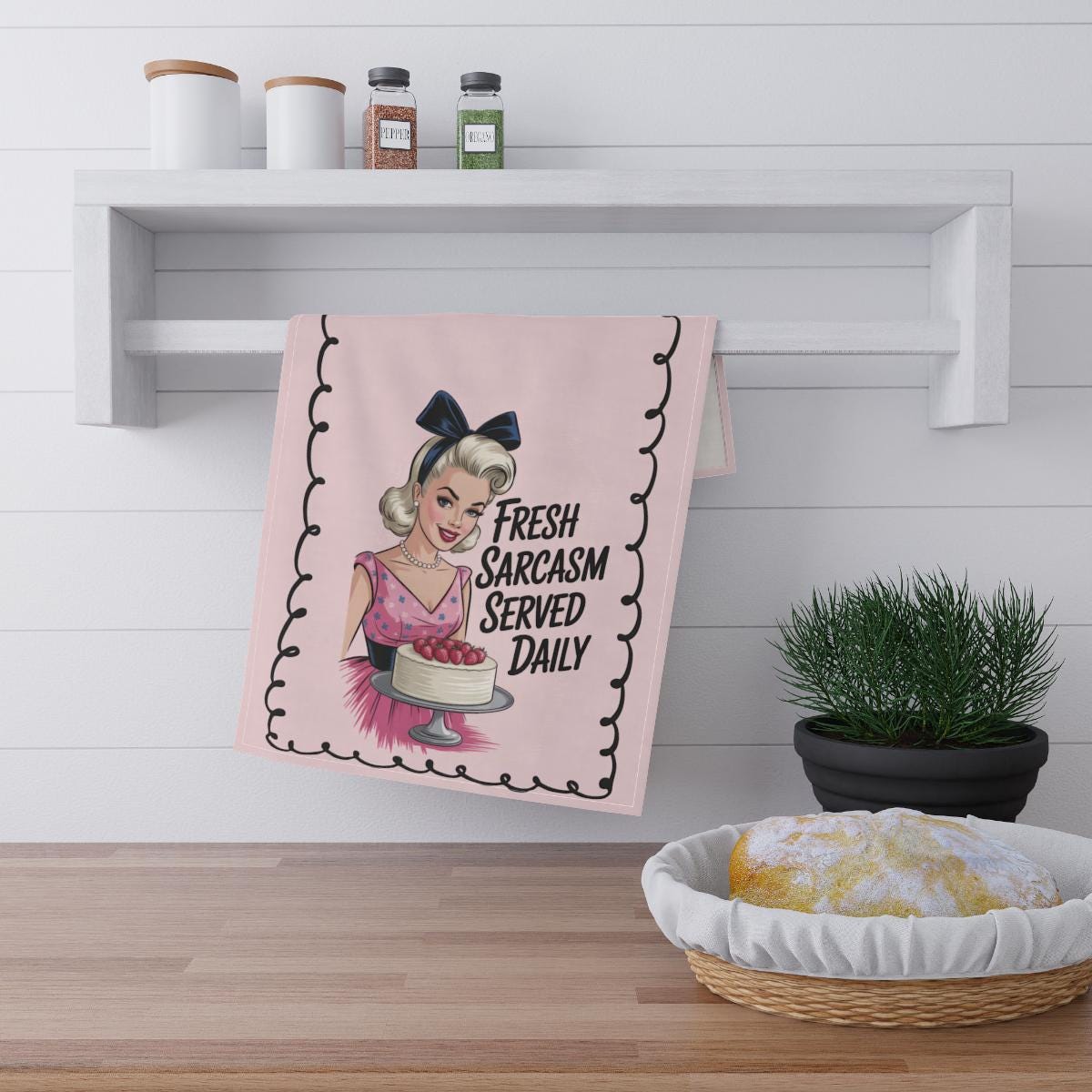 Sarcastic Gift for Mom Funny Tea Towel Mothers Day Gift Idea Vintage Design Fun Hand Towel Birthday Gift for Her