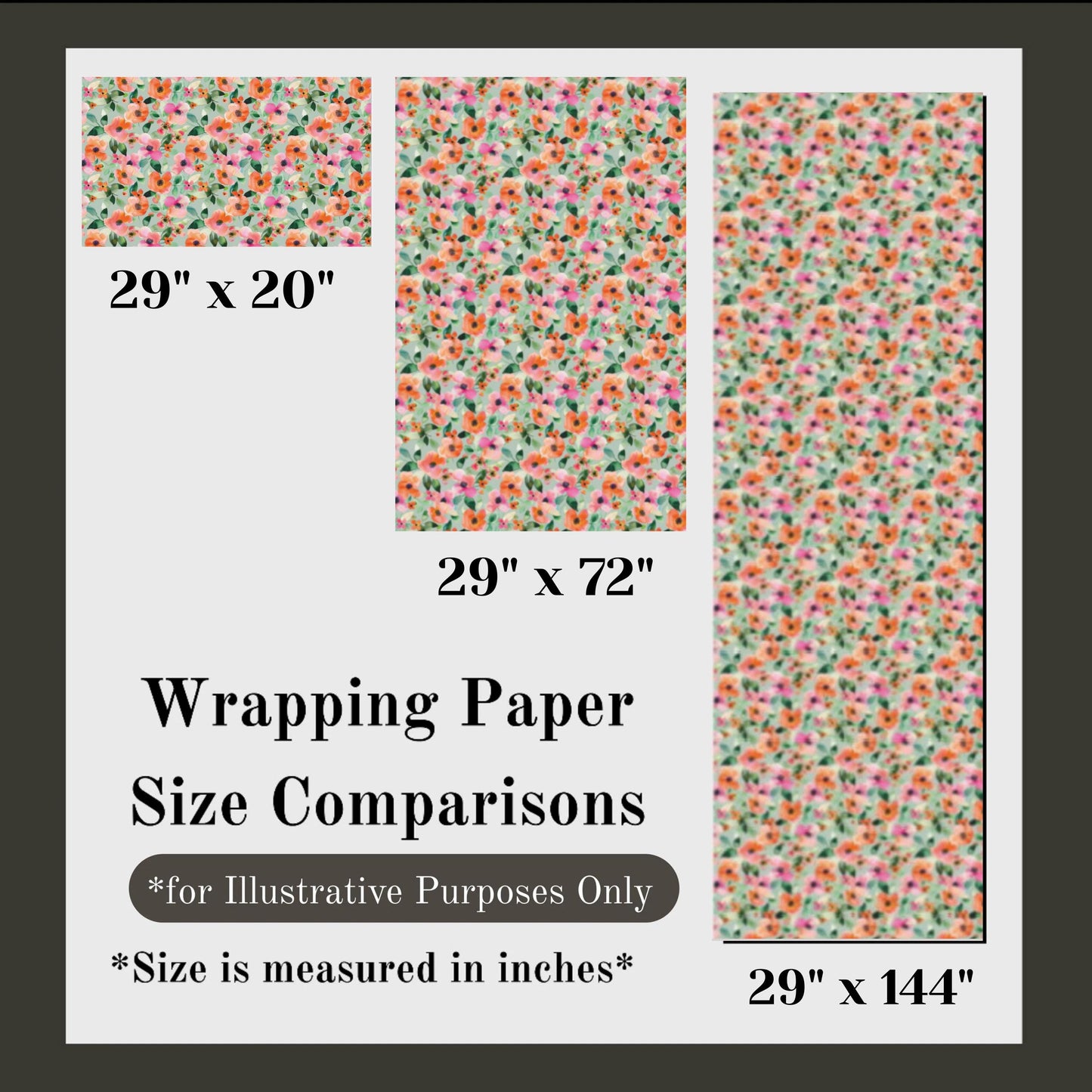 Bright Floral Wrapping Paper Elegant Satin Finish Gift Wrap for Bridal Shower Pink Flower Design Gift Paper