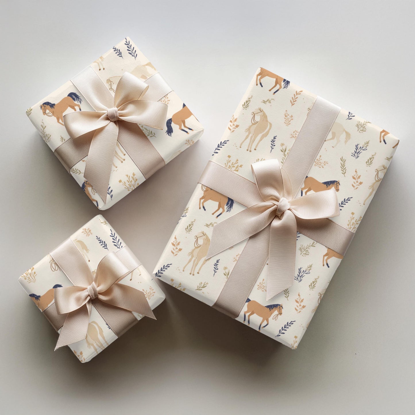 Horse Gift for Her Equestrian Rider Gift Wrap Paper Rolls for Horse Theme Birthday Party