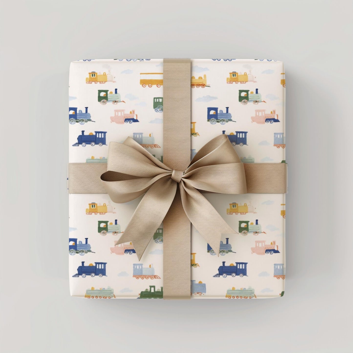 Train Wrapping Paper Toddler Birthday Gift Wrap Kids Train Party Paper First Birthday Wrapping Paper Train Theme Gift Wrap Roll