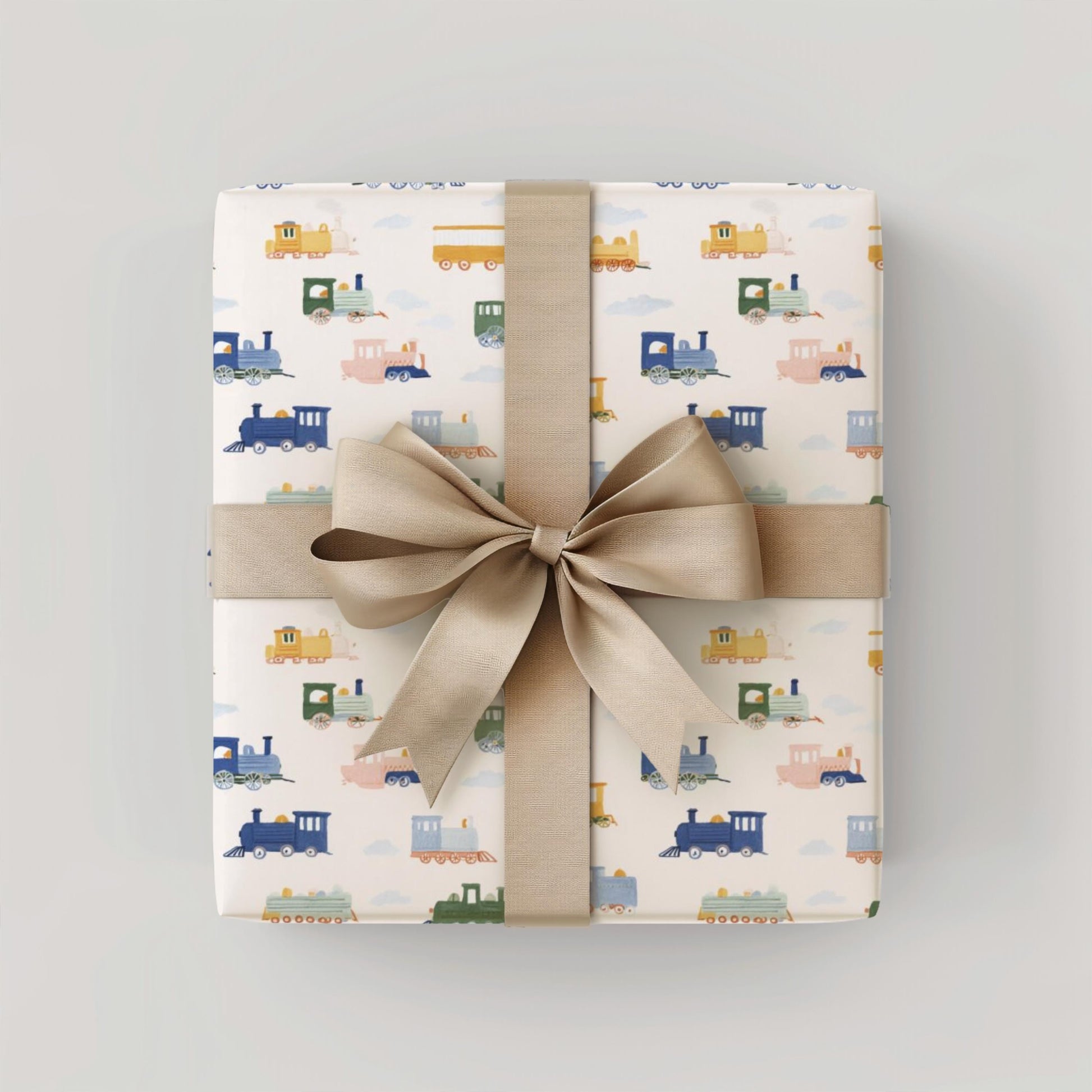 Train Wrapping Paper Toddler Birthday Gift Wrap Kids Train Party Paper First Birthday Wrapping Paper Train Theme Gift Wrap Roll