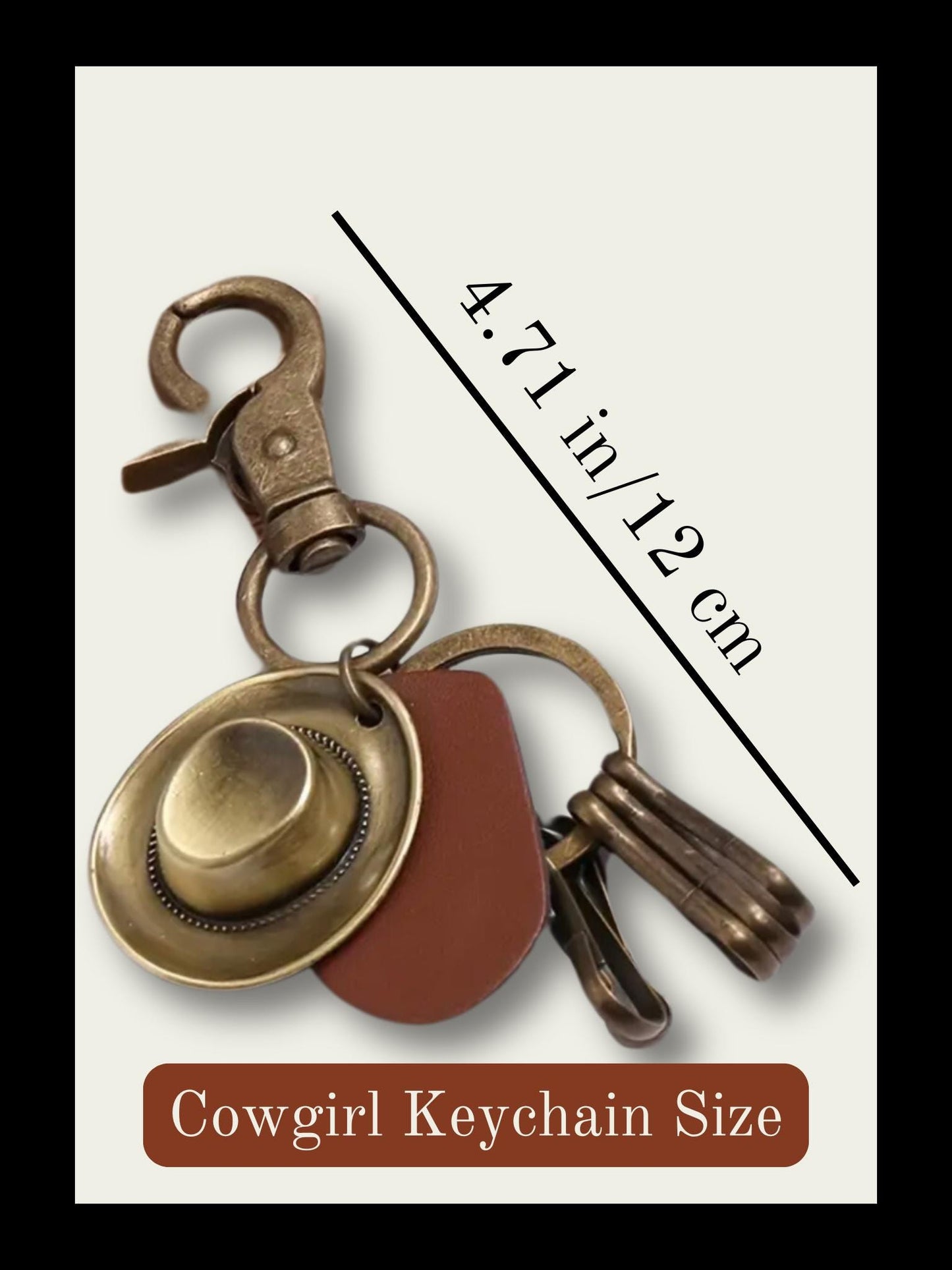Engraved Cowboy Hat Keychain Western Party Favor