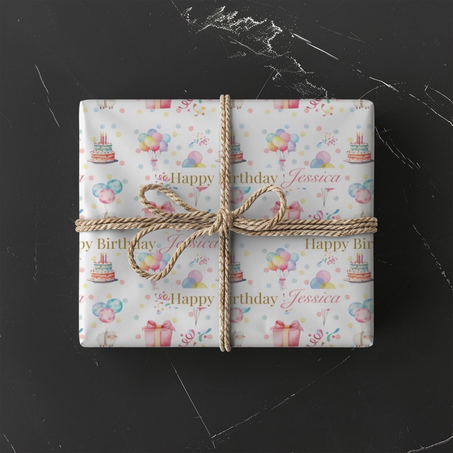 Premium Wrapping Paper Gift Wrap Baby Shower Party Balloon Gift Material Tear Resistant Gift Wrap Paper Girl Baby Shower Gift for Sprinkle