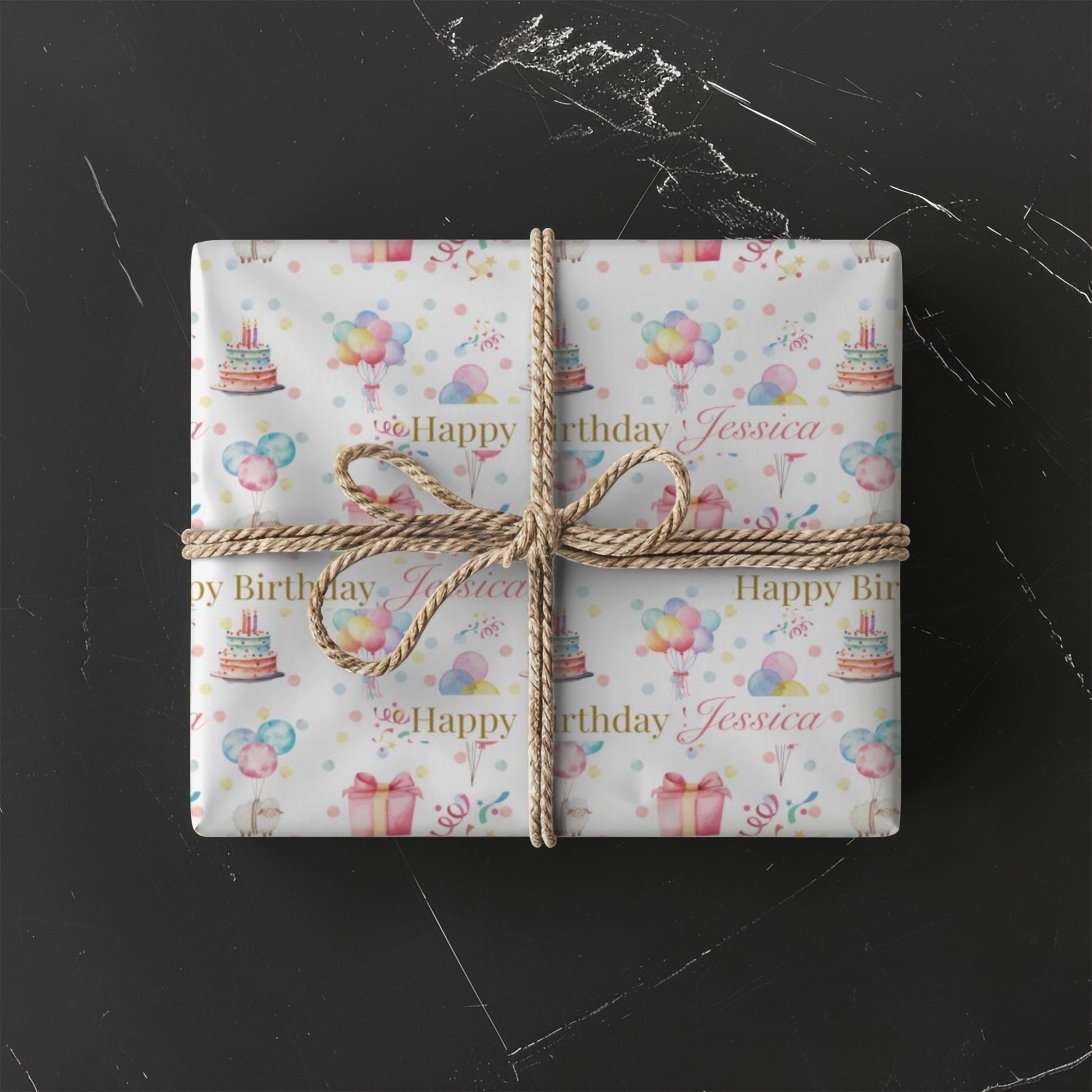 Premium Wrapping Paper Gift Wrap Baby Shower Party Balloon Gift Material Tear Resistant Gift Wrap Paper Girl Baby Shower Gift for Sprinkle