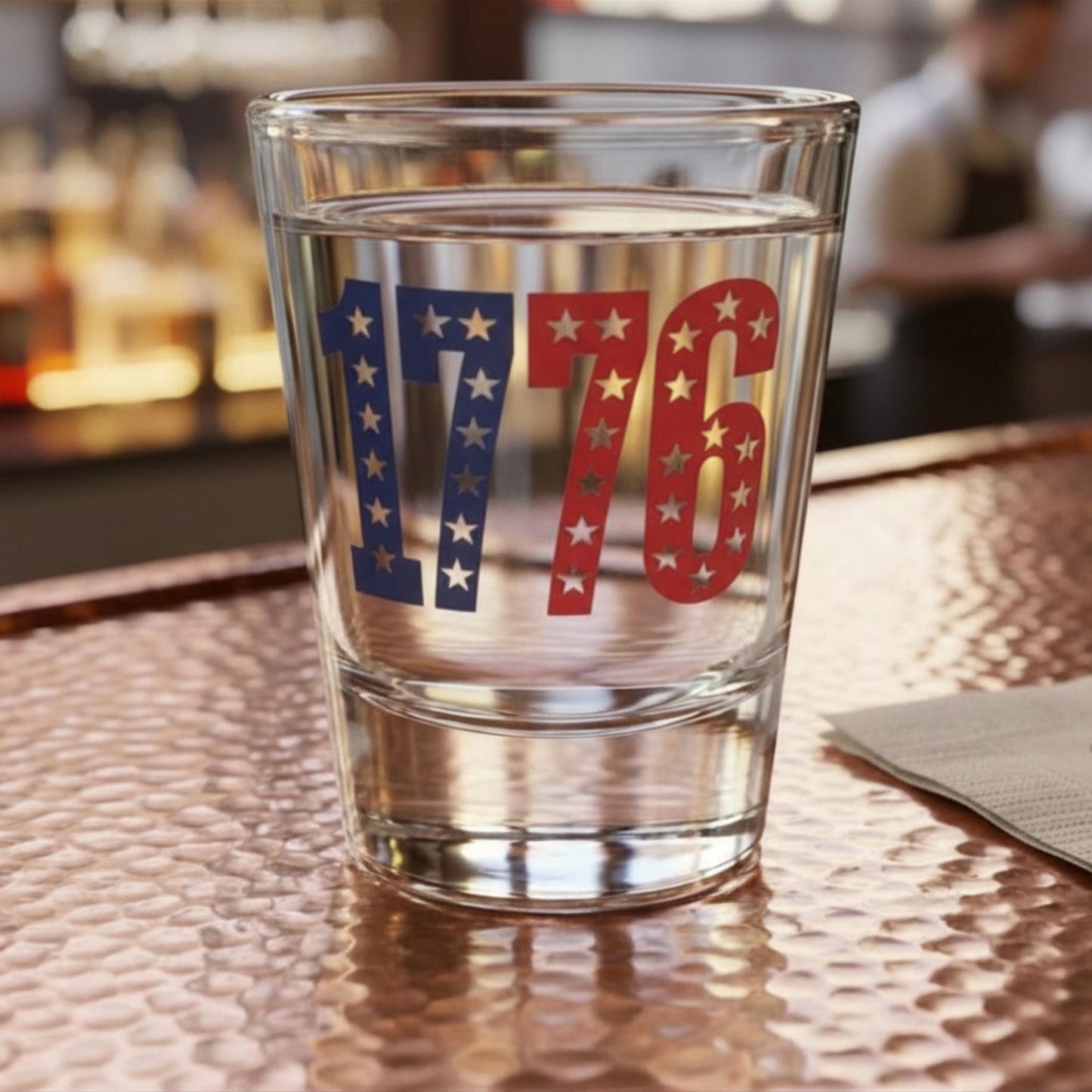America 250th Anniversary Custom 1776 shot glass Independence Day Party Favor USA event decor