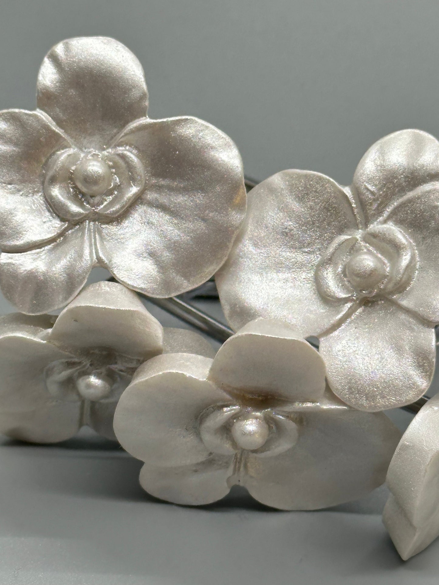 White Floral Shower Curtain Hooks