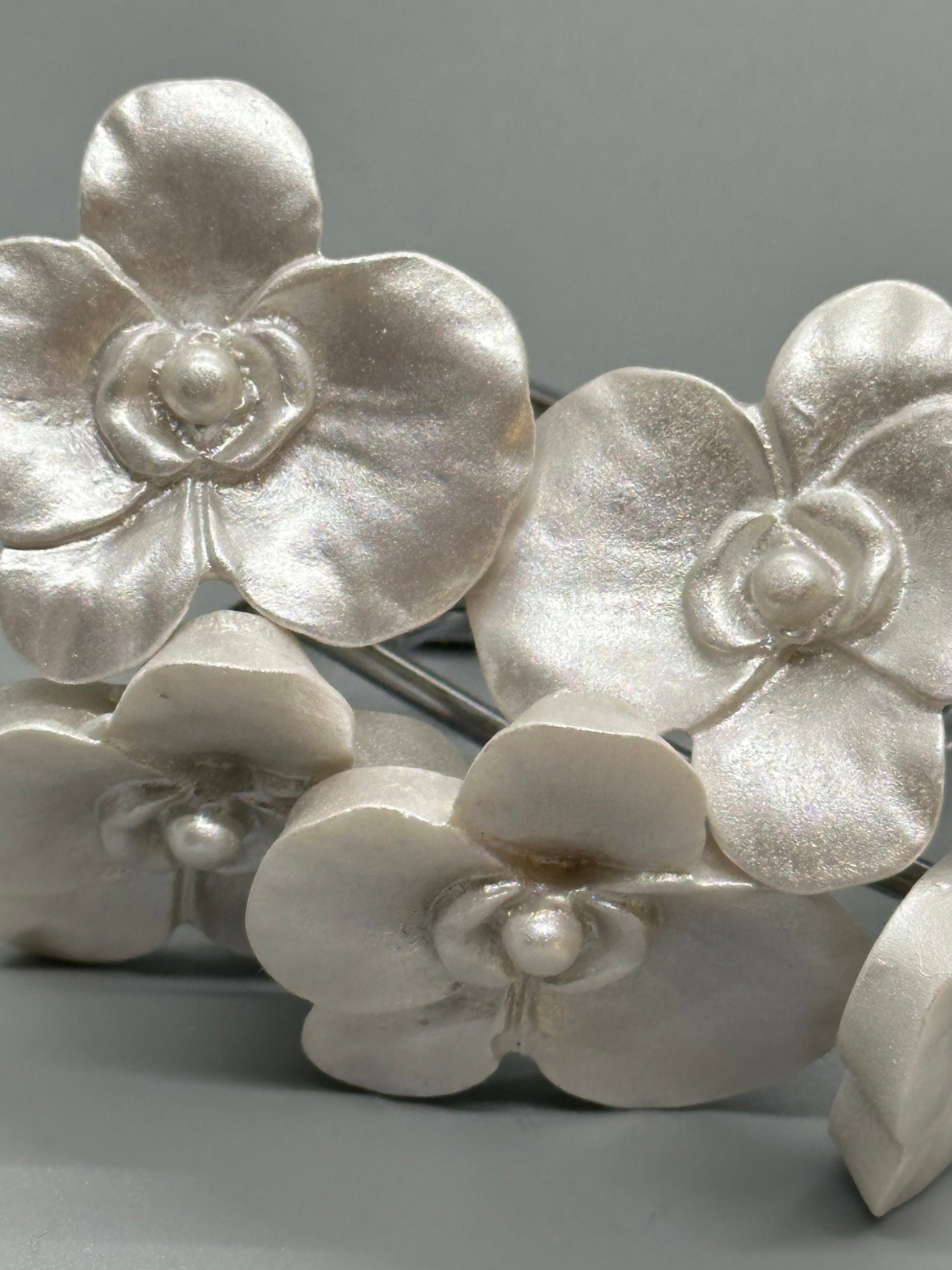 White Floral Shower Curtain Hooks