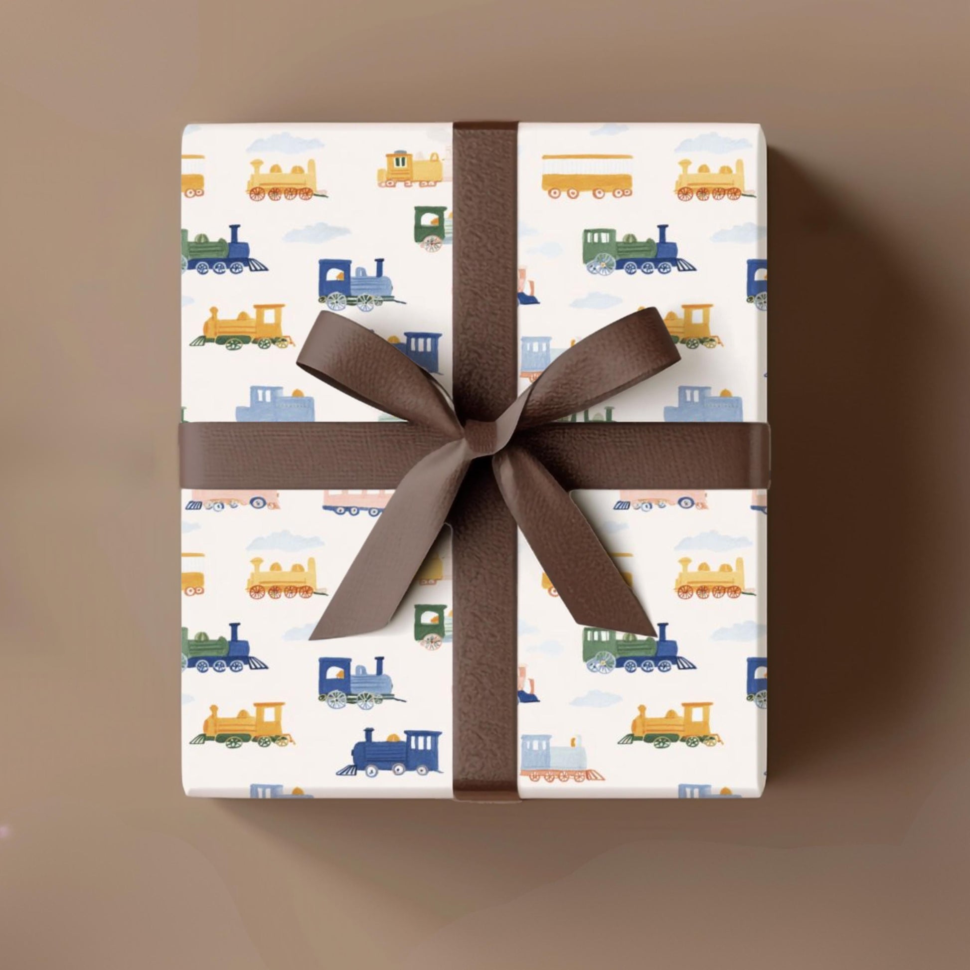 Train Wrapping Paper Toddler Birthday Gift Wrap Kids Train Party Paper First Birthday Wrapping Paper Train Theme Gift Wrap Roll