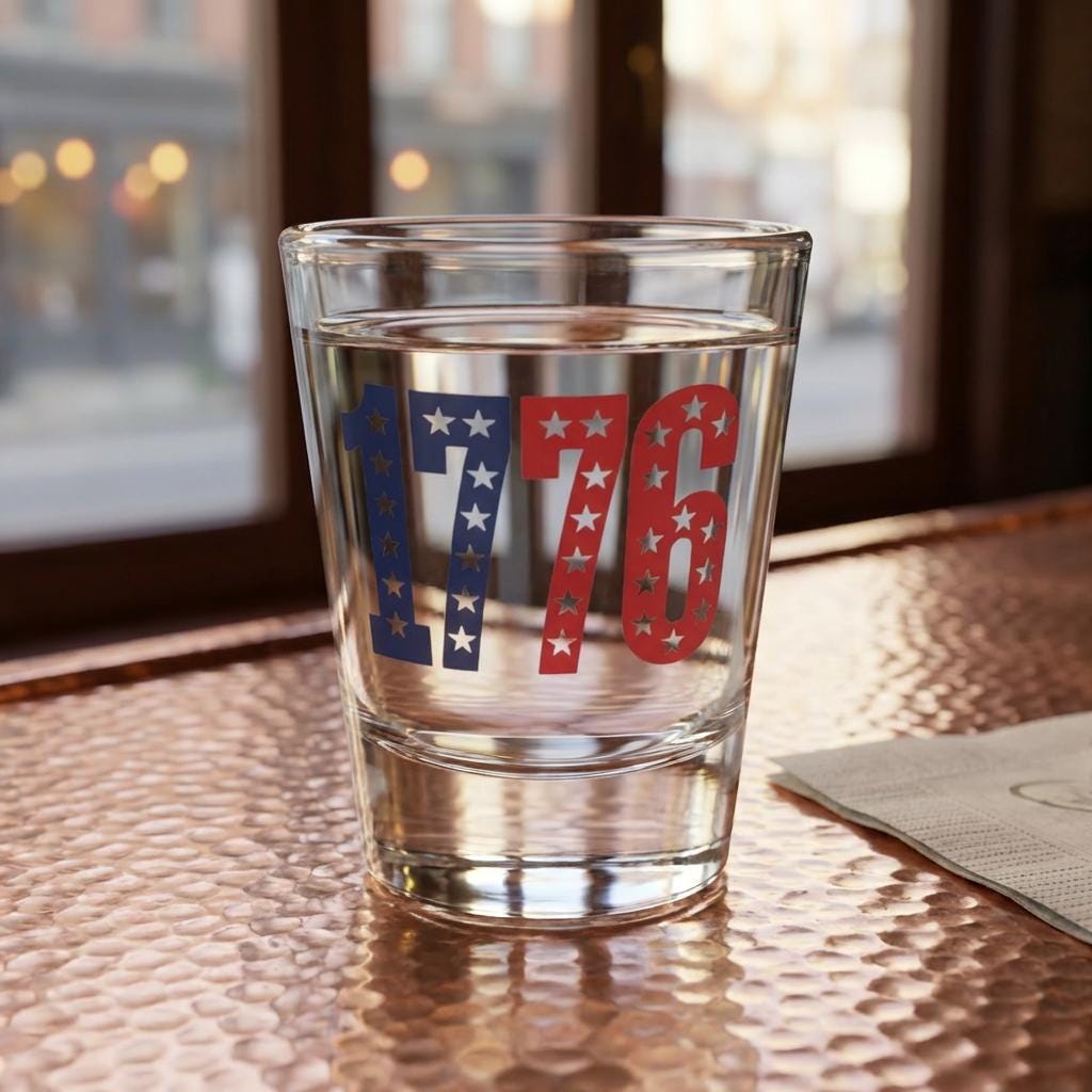 America 250th Anniversary Custom 1776 shot glass Independence Day Party Favor USA event decor