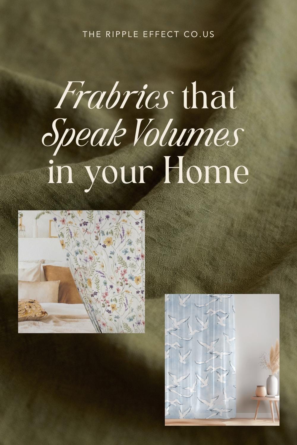 Seagull Curtain Panel Blue Coastal Sheer and Blackout Window Treatment Ocean Nursery Bedroom Drape
