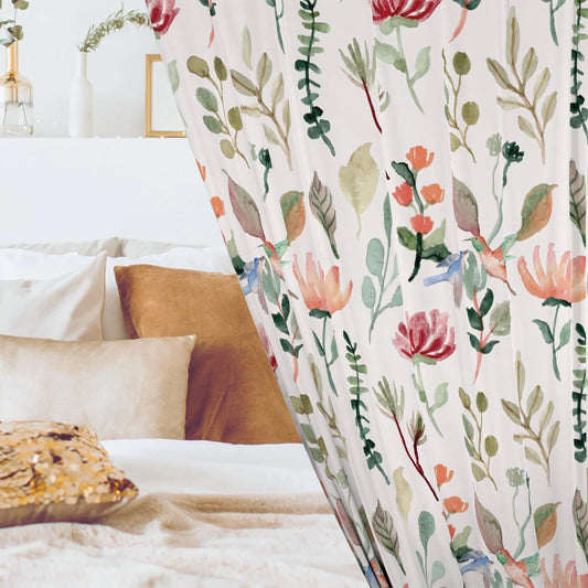 Bedroom Curtain Bohemian  Home Decor Apartment Boho Curtain Fabric Blackout Curtain Window Treatment Cottage Core Curtain Drapes Hanging