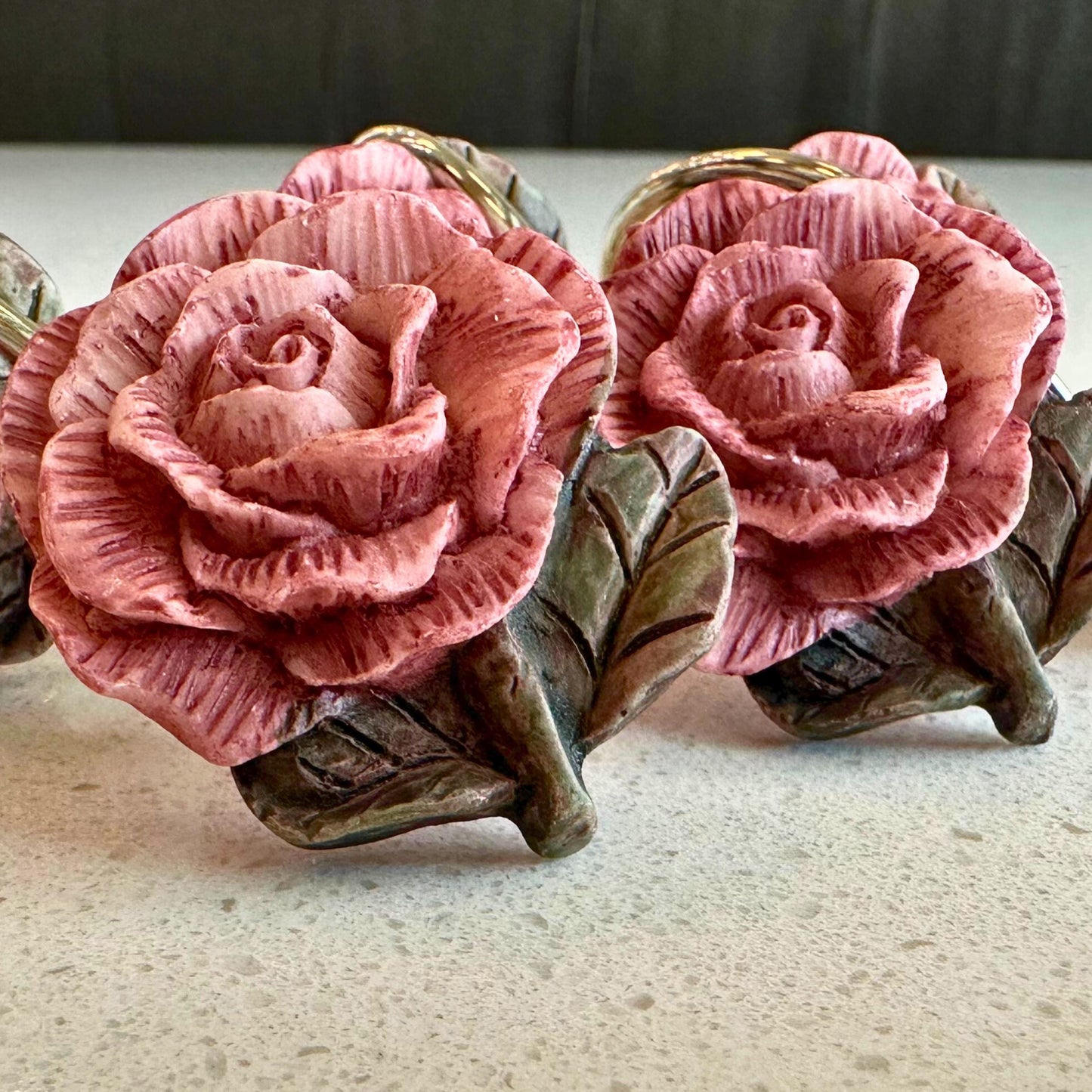 Metal Shower Hardware Victorian Rose Design Collection Elegant Bathroom Hooks Vintage Curtain Accessories Silver Finish Set Home Improvement Guest Bath Renovation Decorative Flower Pattern Hanging Hooks Twelve Piece Victorian Era Inspired