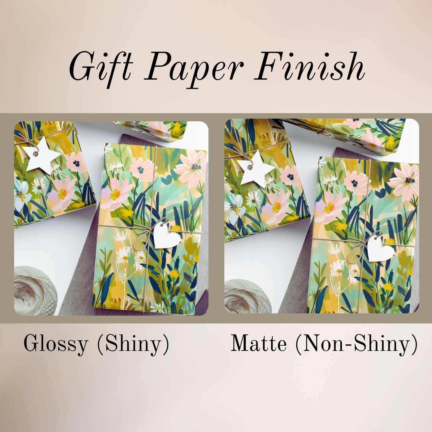 Garden Party Wrap Floral Design Paper Roll Elegant Gift Wrapping Bulk Bridal Shower Plant Lover Dark Green and Pink Pattern Present for Host