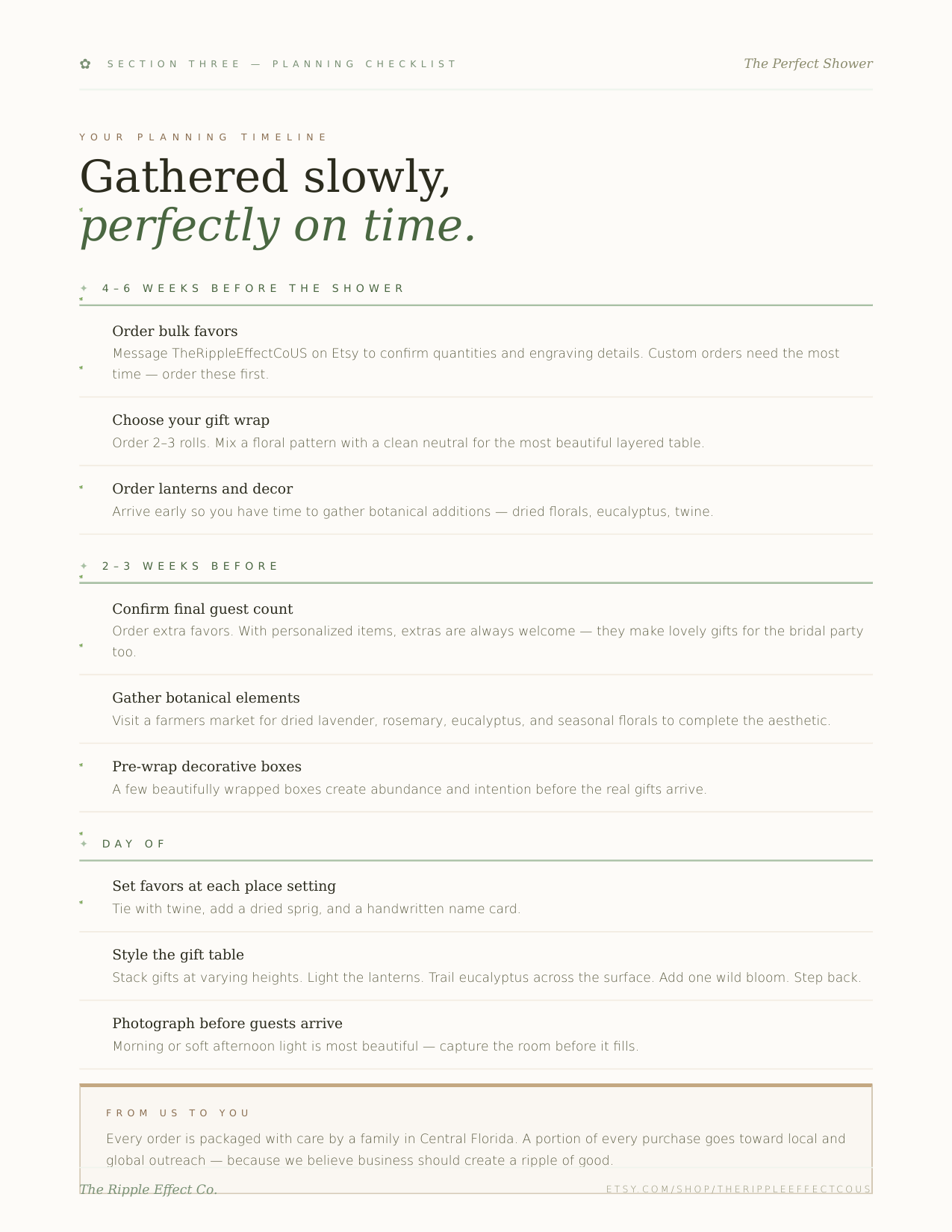 The Perfect Shower — Bridal Shower Planning Guide