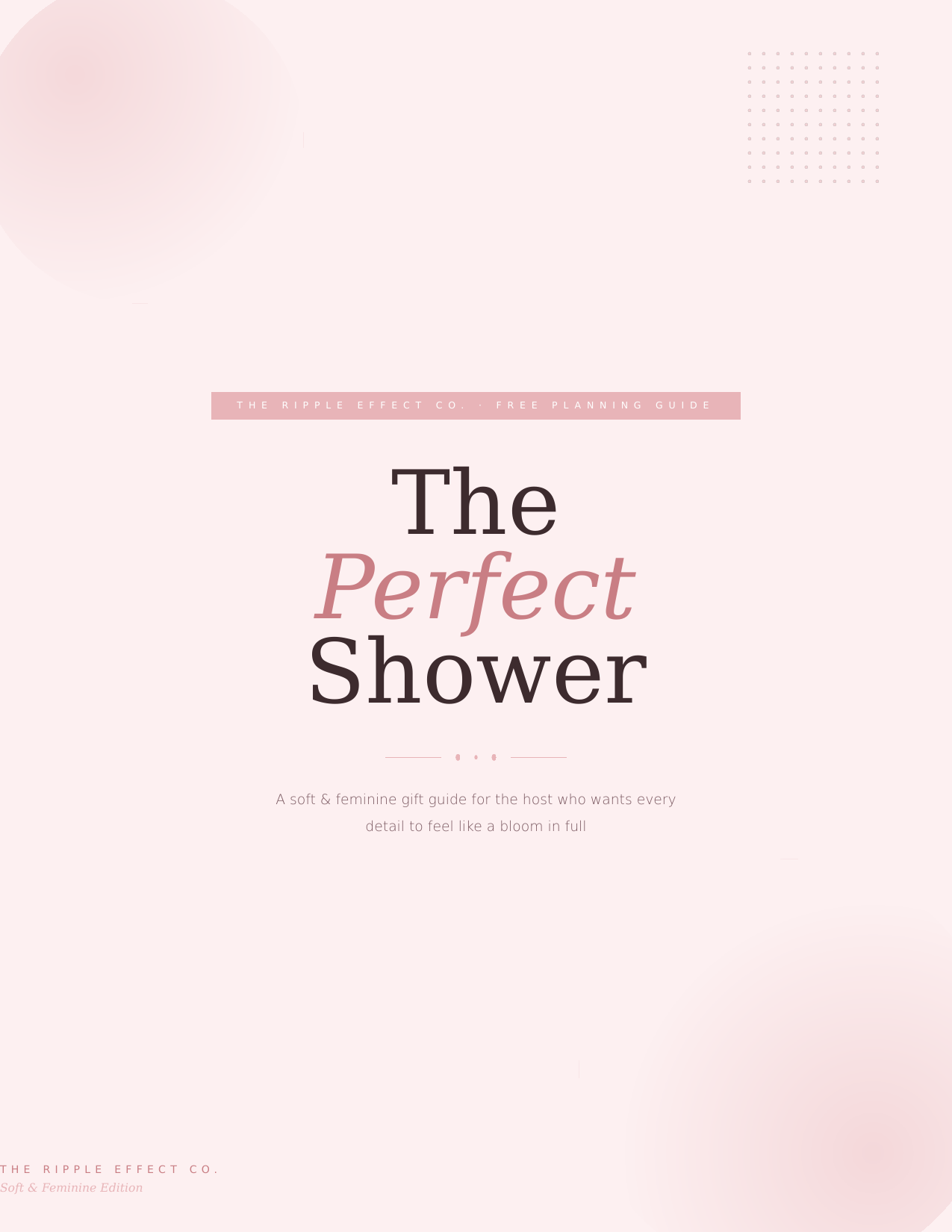 The Perfect Shower — Bridal Shower Planning Guide