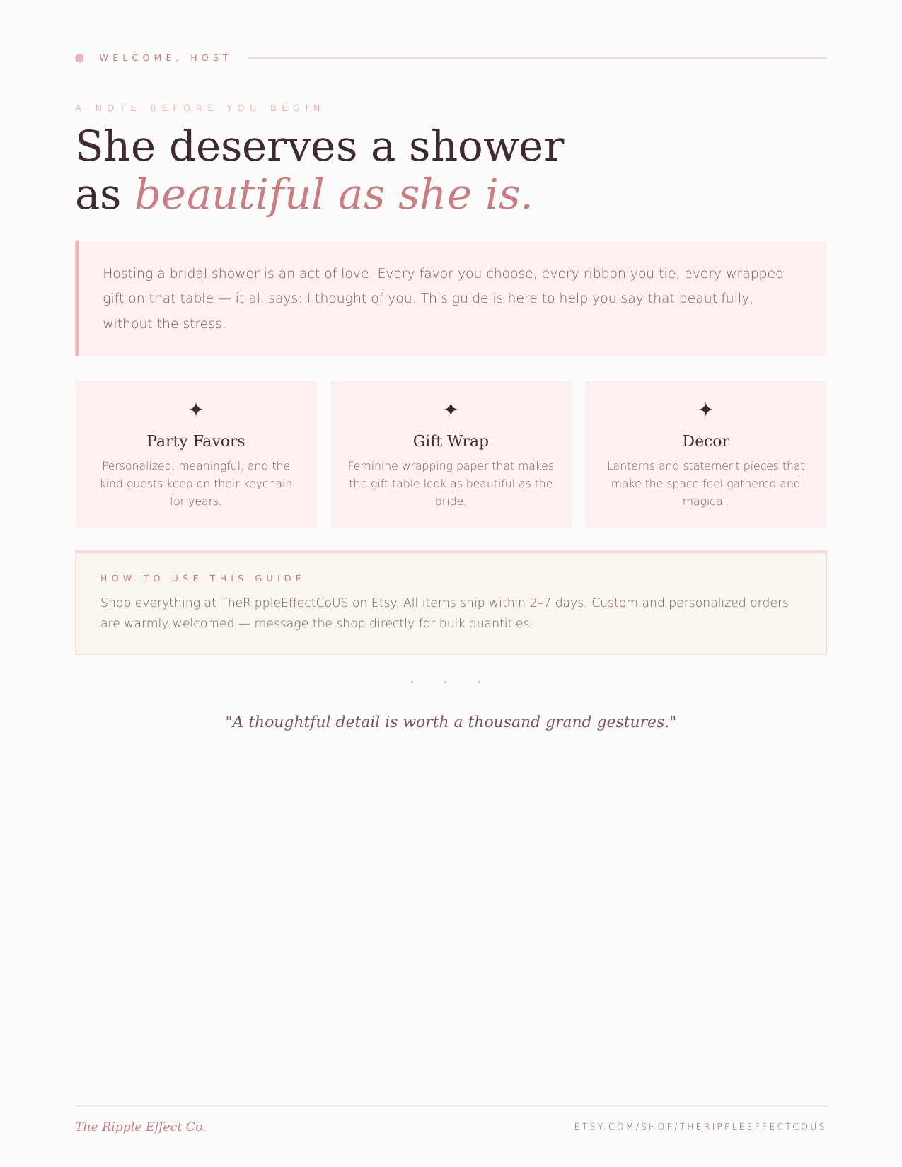 The Perfect Shower — Bridal Shower Planning Guide