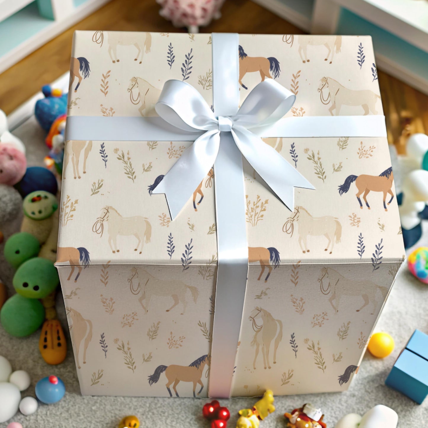 Horse Gift for Her Equestrian Rider Gift Wrap Paper Rolls for Horse Theme Birthday Party