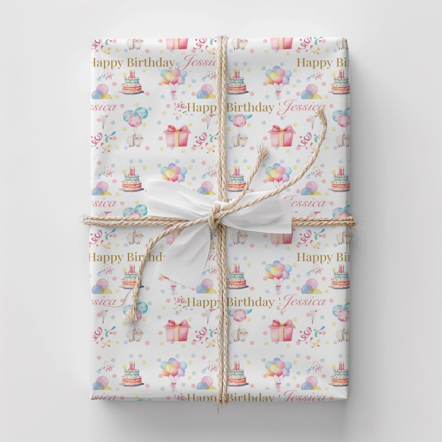 Premium Wrapping Paper Gift Wrap Baby Shower Party Balloon Gift Material Tear Resistant Gift Wrap Paper Girl Baby Shower Gift for Sprinkle