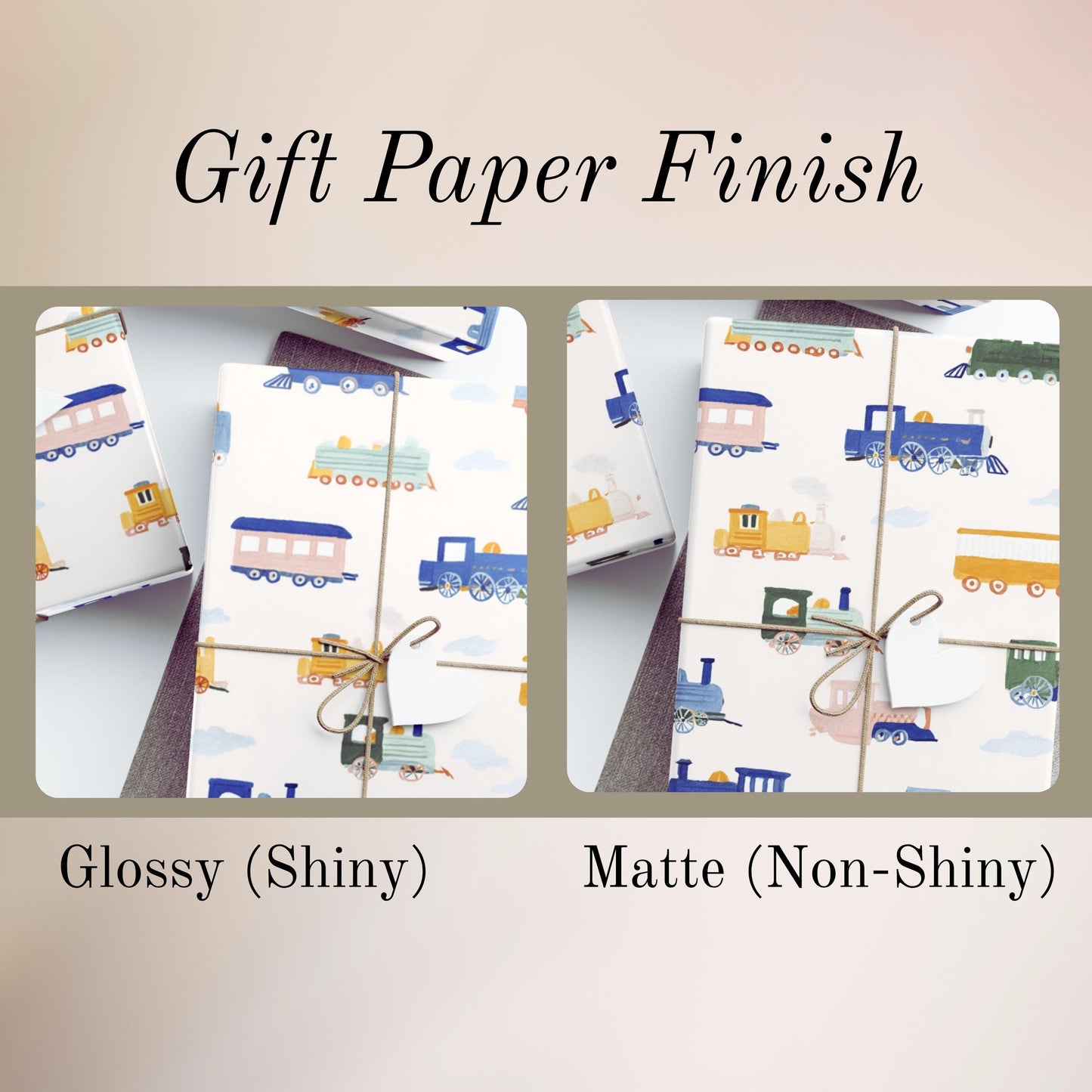 Train Wrapping Paper Boy Birthday Gift Wrap Kids Train Party Wrapping Paper Railroad Theme Birthday Gift Wrap Roll Party Decor