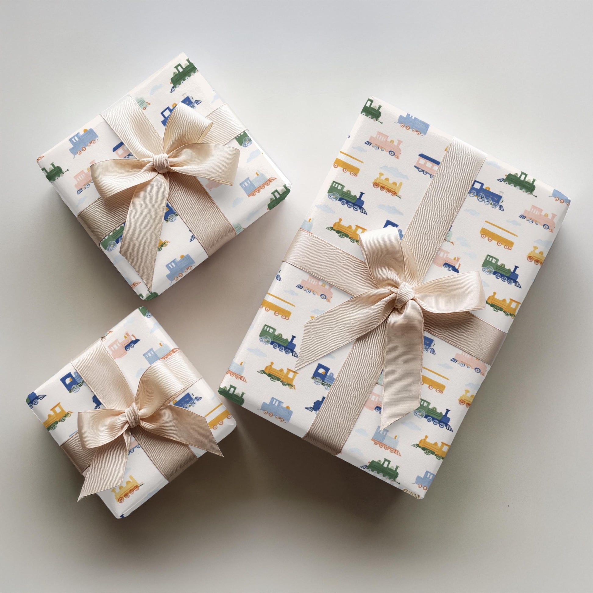 Train Wrapping Paper Toddler Birthday Gift Wrap Kids Train Party Paper First Birthday Wrapping Paper Train Theme Gift Wrap Roll
