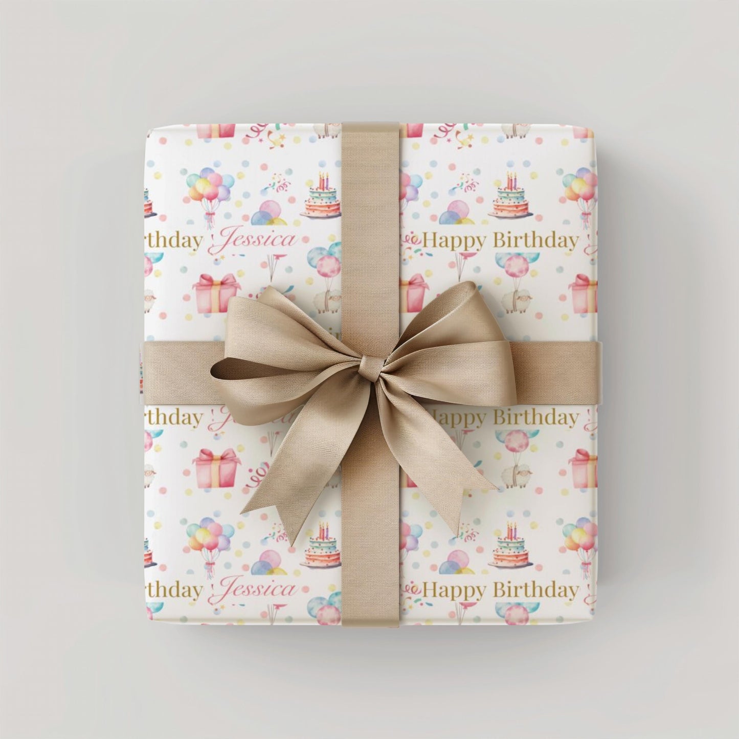 Premium Wrapping Paper Gift Wrap Baby Shower Party Balloon Gift Material Tear Resistant Gift Wrap Paper Girl Baby Shower Gift for Sprinkle