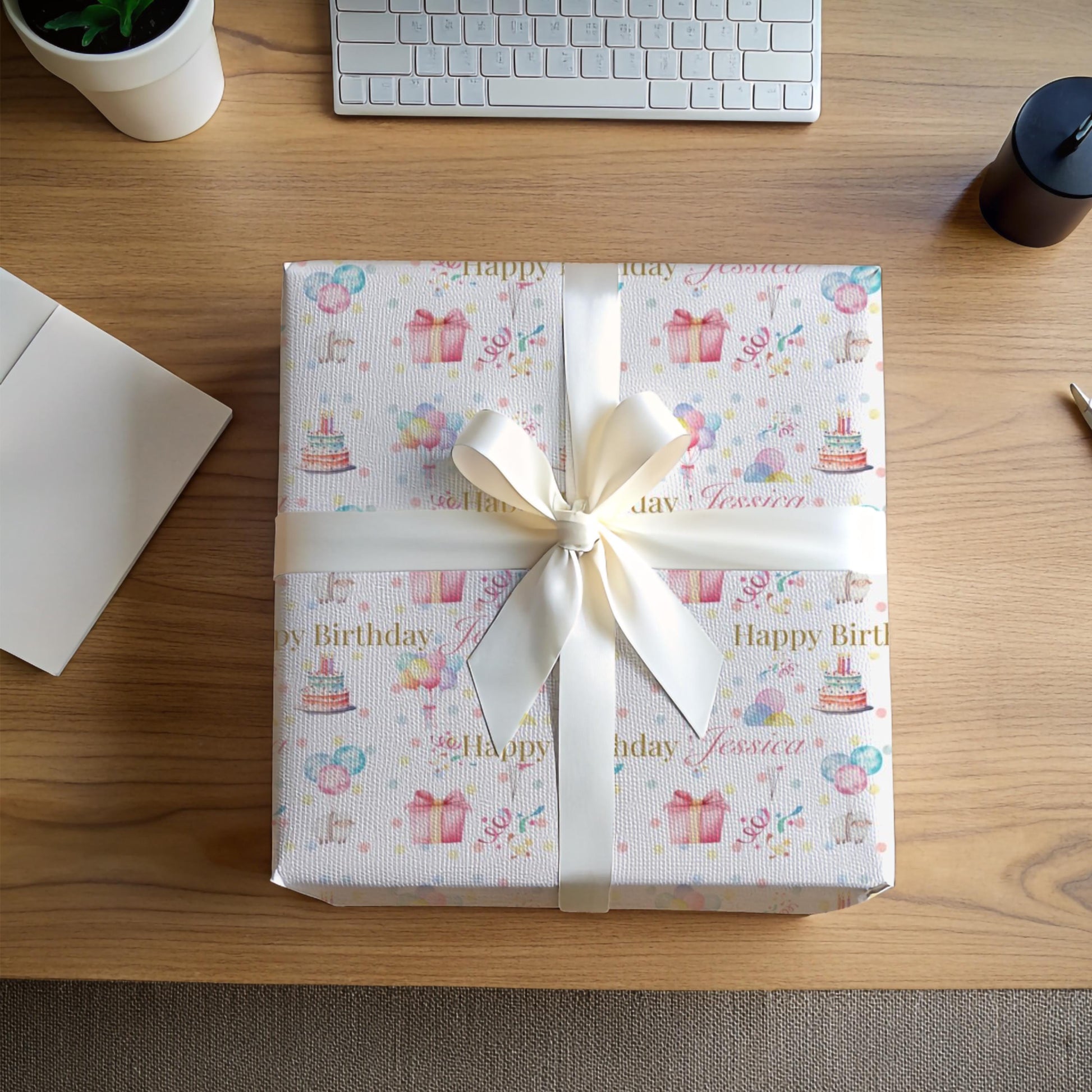 Premium Wrapping Paper Gift Wrap Baby Shower Party Balloon Gift Material Tear Resistant Gift Wrap Paper Girl Baby Shower Gift for Sprinkle