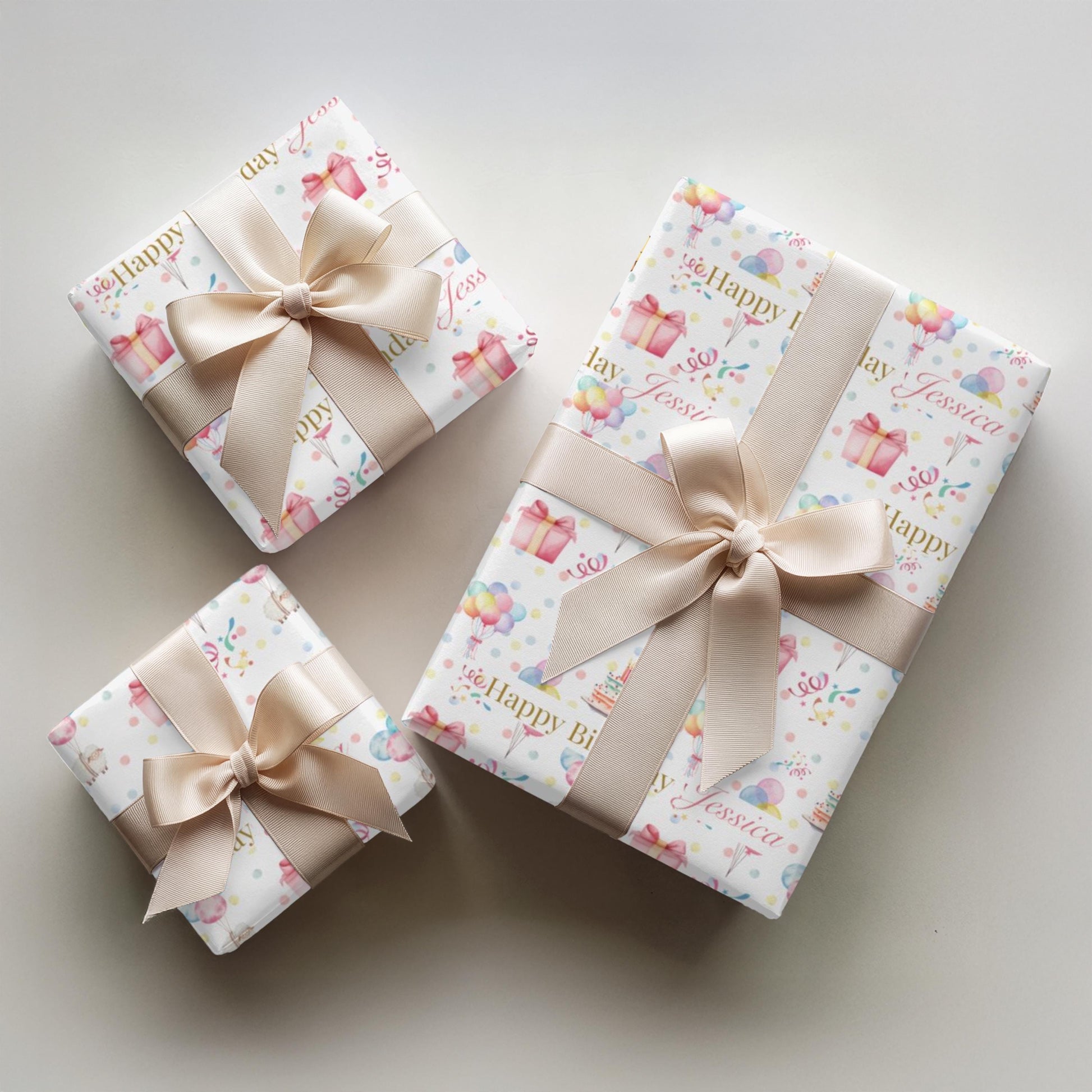 Premium Wrapping Paper Gift Wrap Baby Shower Party Balloon Gift Material Tear Resistant Gift Wrap Paper Girl Baby Shower Gift for Sprinkle