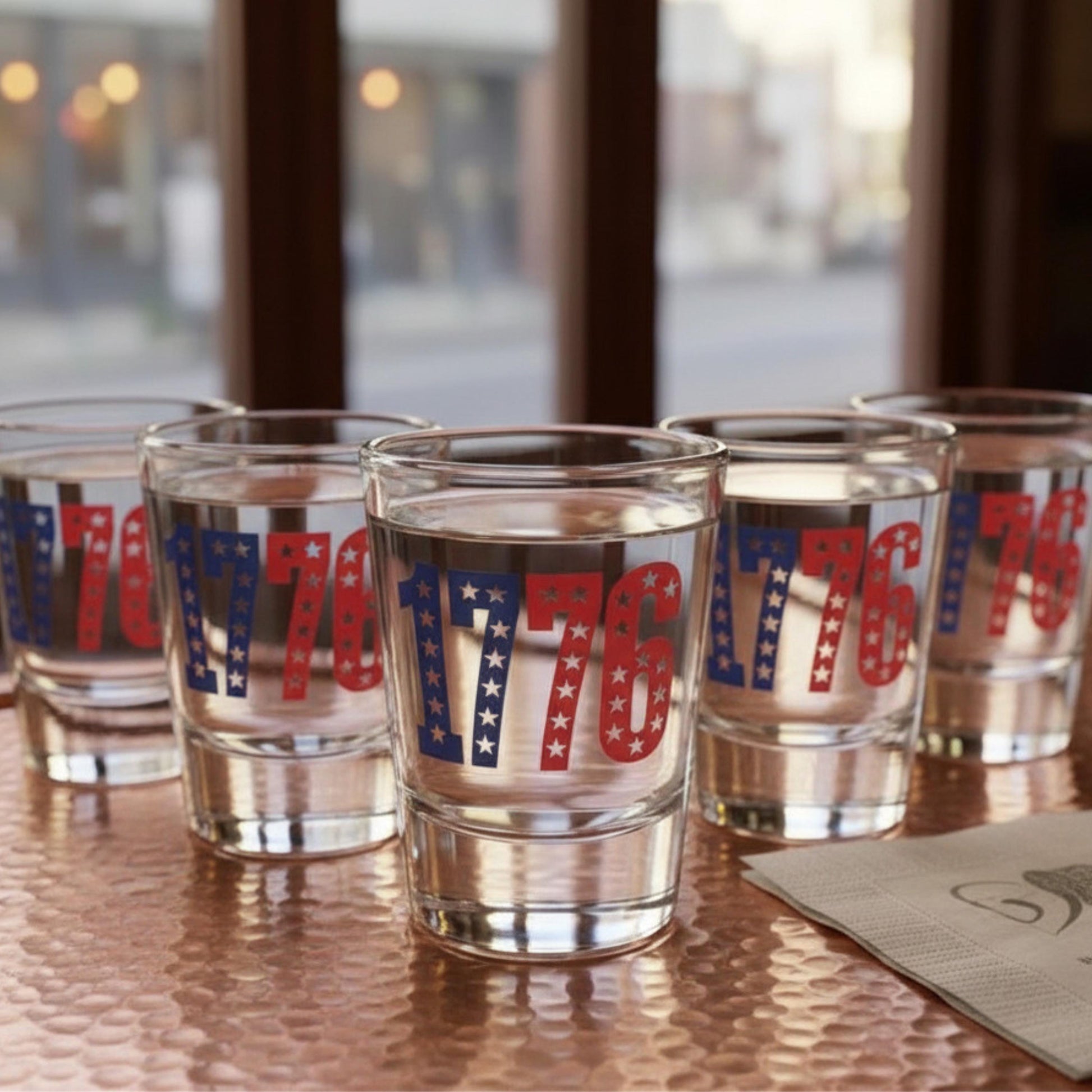 America 250th Anniversary Custom 1776 shot glass Independence Day Party Favor USA event decor