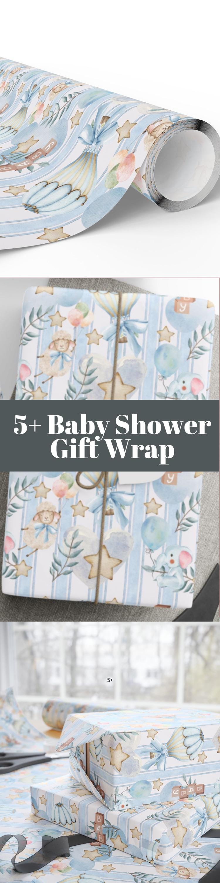 Star Pattern Gift Wrap Baby Shower Collection Blue Design Theme Premium Quality Wrapping Paper Nursery Room Decor Beautiful Accent Details Multiple Size Options Perfect Celebration Package Fine Art Material Display Wall Installation Present