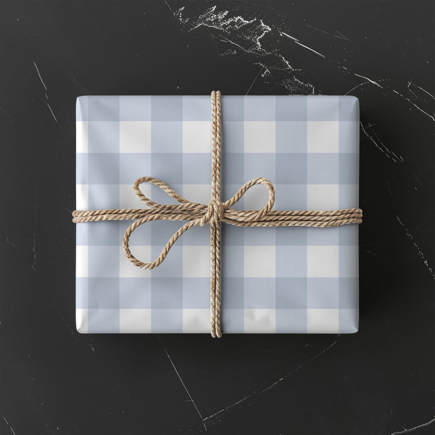 Blue Plaid Wrapping Paper Kraft Material Buffalo Check Pattern Multiple Sizes Available Farmhouse Style Design Rustic Gift Wrap Elegant Packaging Solution Country Wedding Presentation Holiday Gift Preparation Beautiful Decorative Wrap