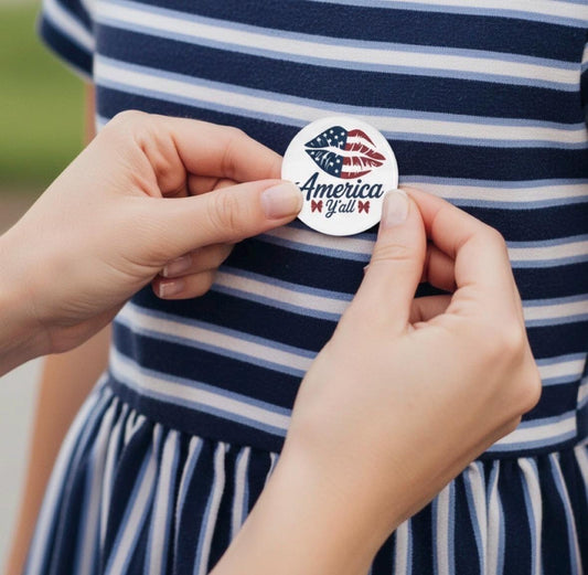 USA Bulk Party Favor America250 Event Kid Table Idea Pin Button Photo Booth Idea 250th Anniversary Summer Party Decor Gift for Cousins