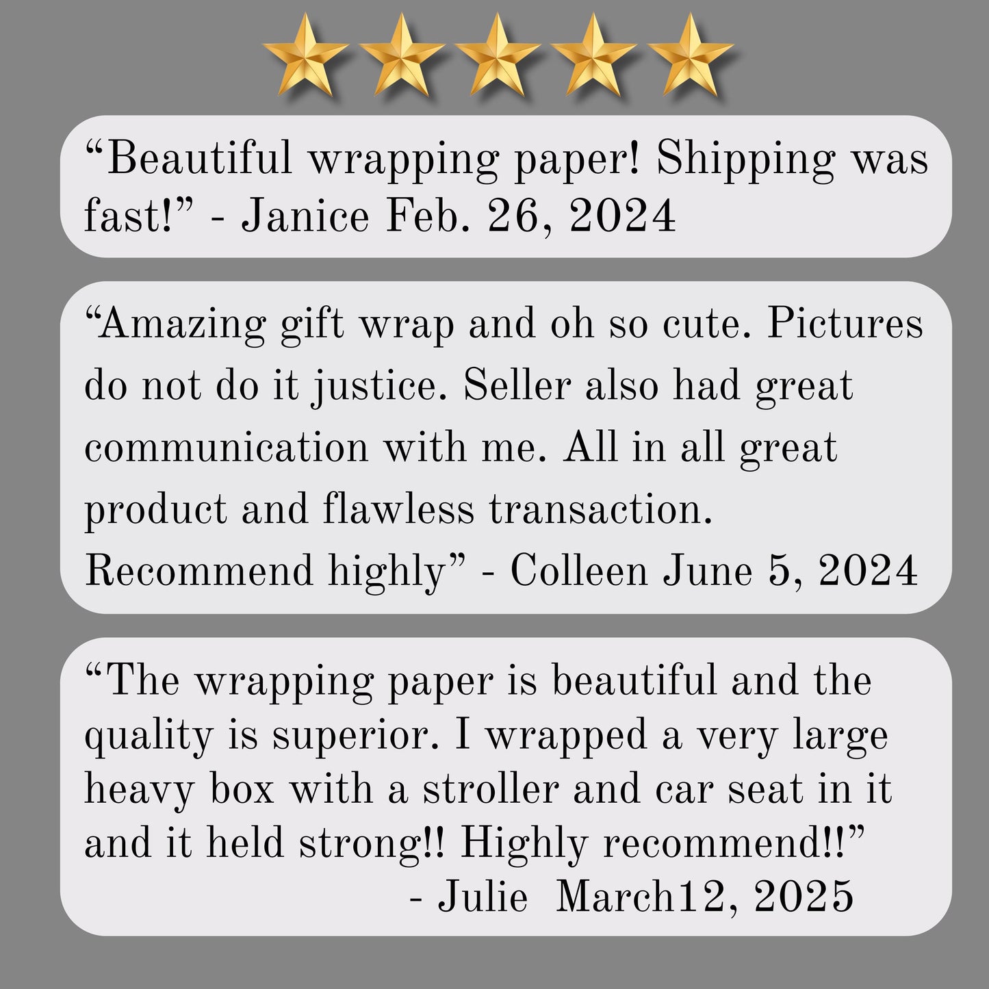 Blue Stripe Gift Wrap Paper Elegant Line Wrapping Paper Bulk