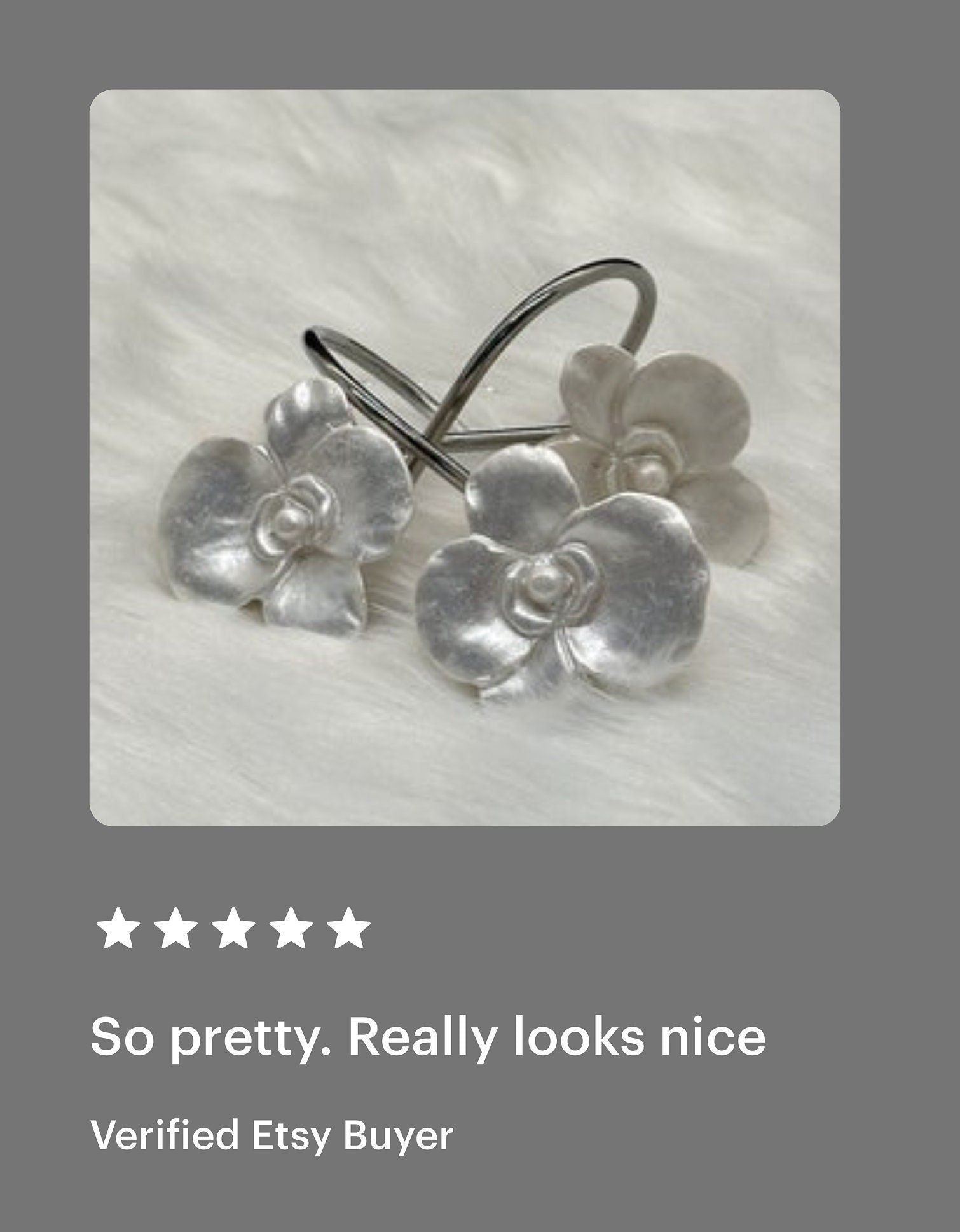 White Floral Shower Curtain Hooks