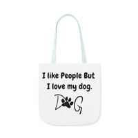 I Like People But I LOVE MY Dog (Paw) Tote Bag, Dog Lover Book Bag, Dog Paw Cute Tote Bag, Shoulder Bag, Beach Bag, Pool Bag, Dog Mama Bag