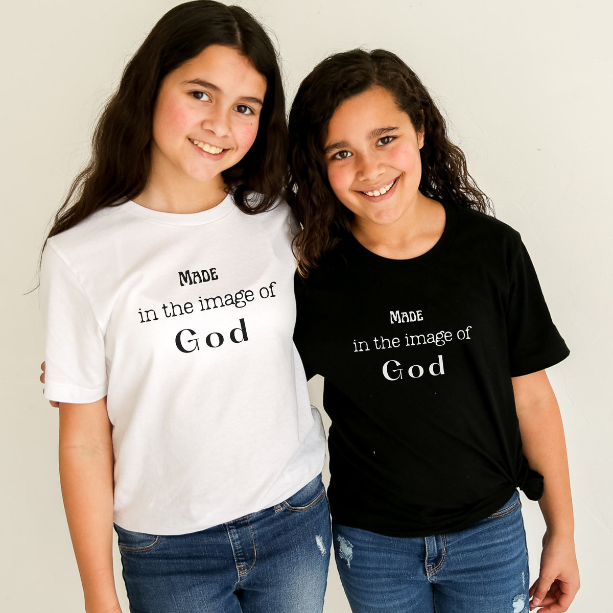 Made in the Image of God T Shirt Faith Tee Shirt Jesus Lover T-Shirt Bible Verse Group Shirt Inspirational Family Tee Shirt Religious Tee