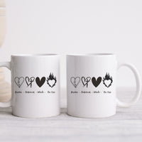Christian Gift Mug Mother's Day Mug Gift Coffee Lovers Gift Mug Hearts on Fire Coffee Mug Redeemed Heart Coffee Mug Gift for Coffee Drinker