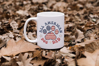 Custom Father's Day Gift Coffee Mug for Dog Dad Custom Dog Dad Coffee Cup All American Dad Gift for Grandpa Custom Coffee Mug for Dog Dad