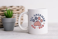Custom Father's Day Gift Coffee Mug for Dog Dad Custom Dog Dad Coffee Cup All American Dad Gift for Grandpa Custom Coffee Mug for Dog Dad