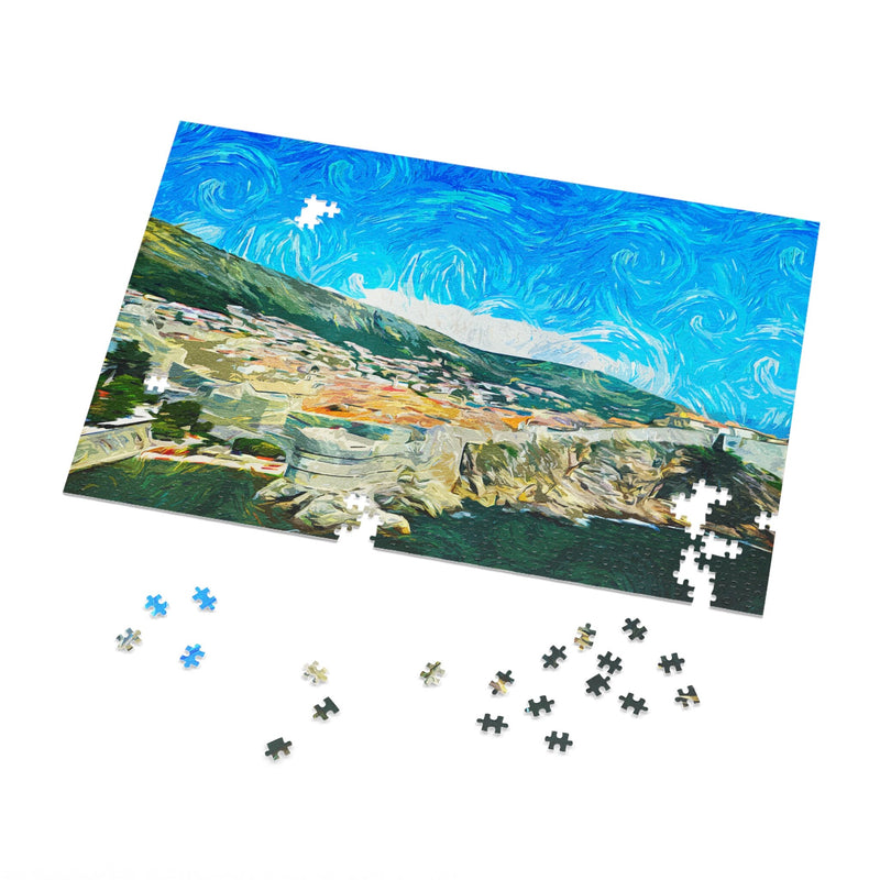 Custom Jigsaw Puzzle Gift Beach Oil Painting Puzzle Dalmatian Coast Puzzle Custom Beach Jigsaw Puzzle for Children Custom Puzzle for Adults