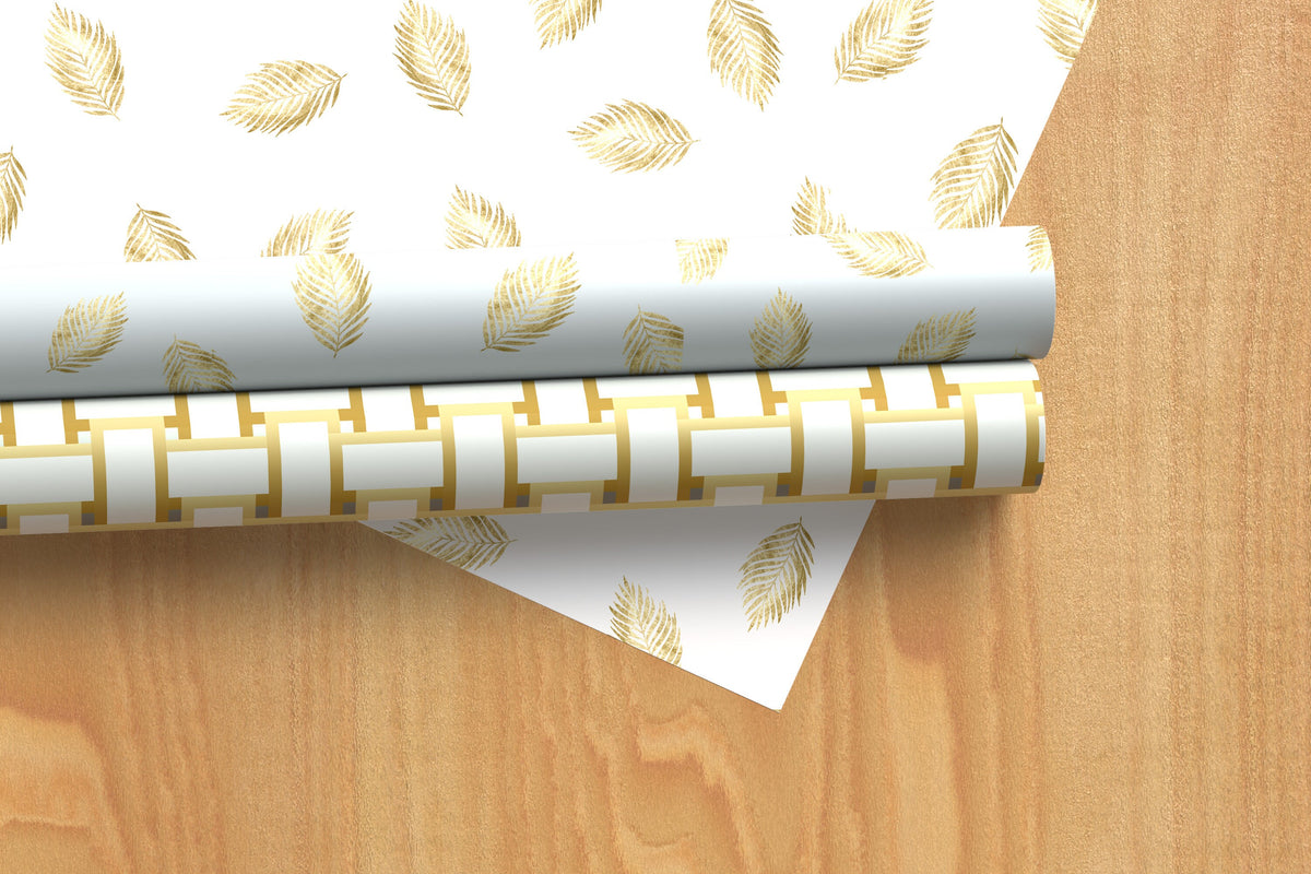 Gift Wrap Paper Minimalist Gift Gold Leaf Paper Gift Wrap Custom Birthday Gift Wrap Elegant Anniversary Gift Wrap Paper Custom Gold Leaf