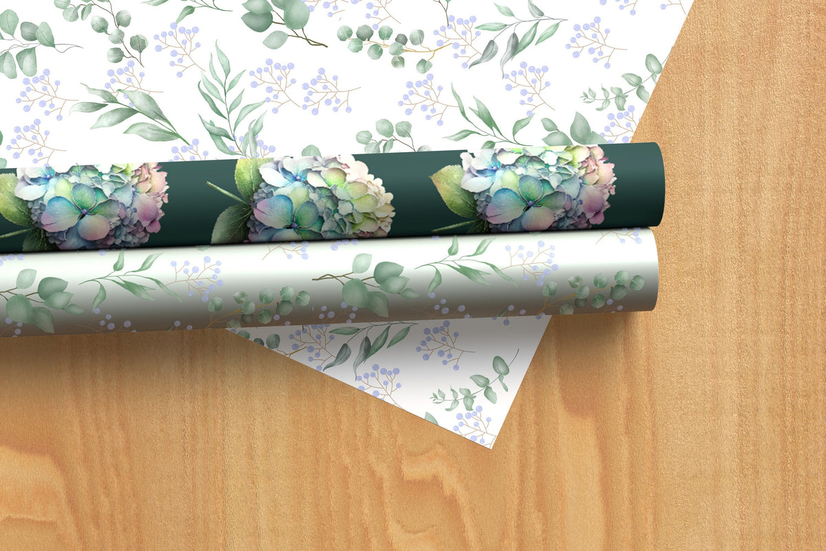 Custom Green and Purple Gift Wrap Paper Green Paper Gift Wrap Custom Birthday Gift Wrap Elegant Anniversary Gift Wrap Paper Custom Berries