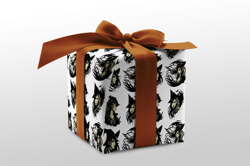 Halloween Witch Gift Wrap Halloween Paper Custom Witch Paper Gift Halloween Custom Witch Wrap Vintage Halloween Wrapping Paper Custom Witch