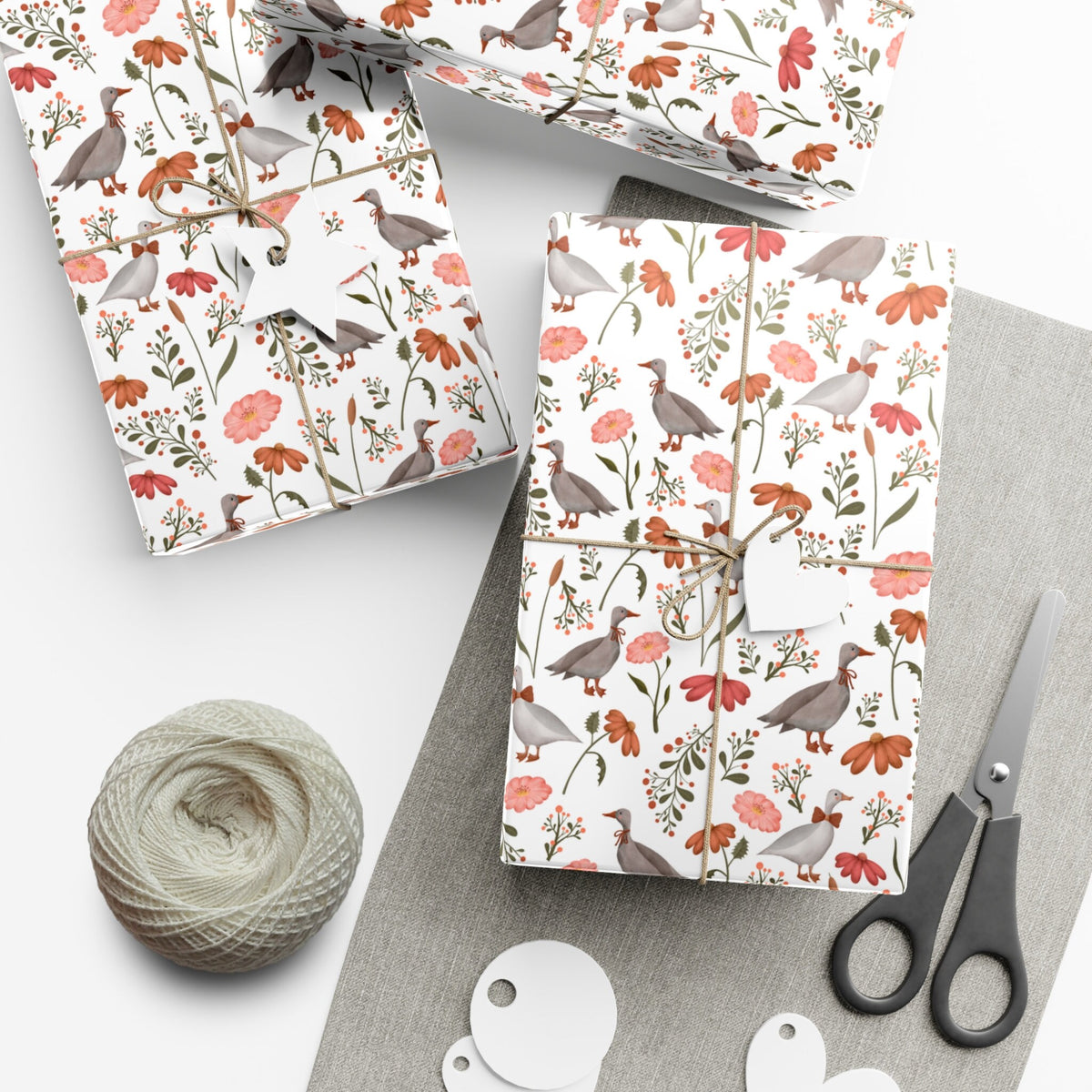 Boho Duck Gift Wrap Paper - Matte/Satin Finish